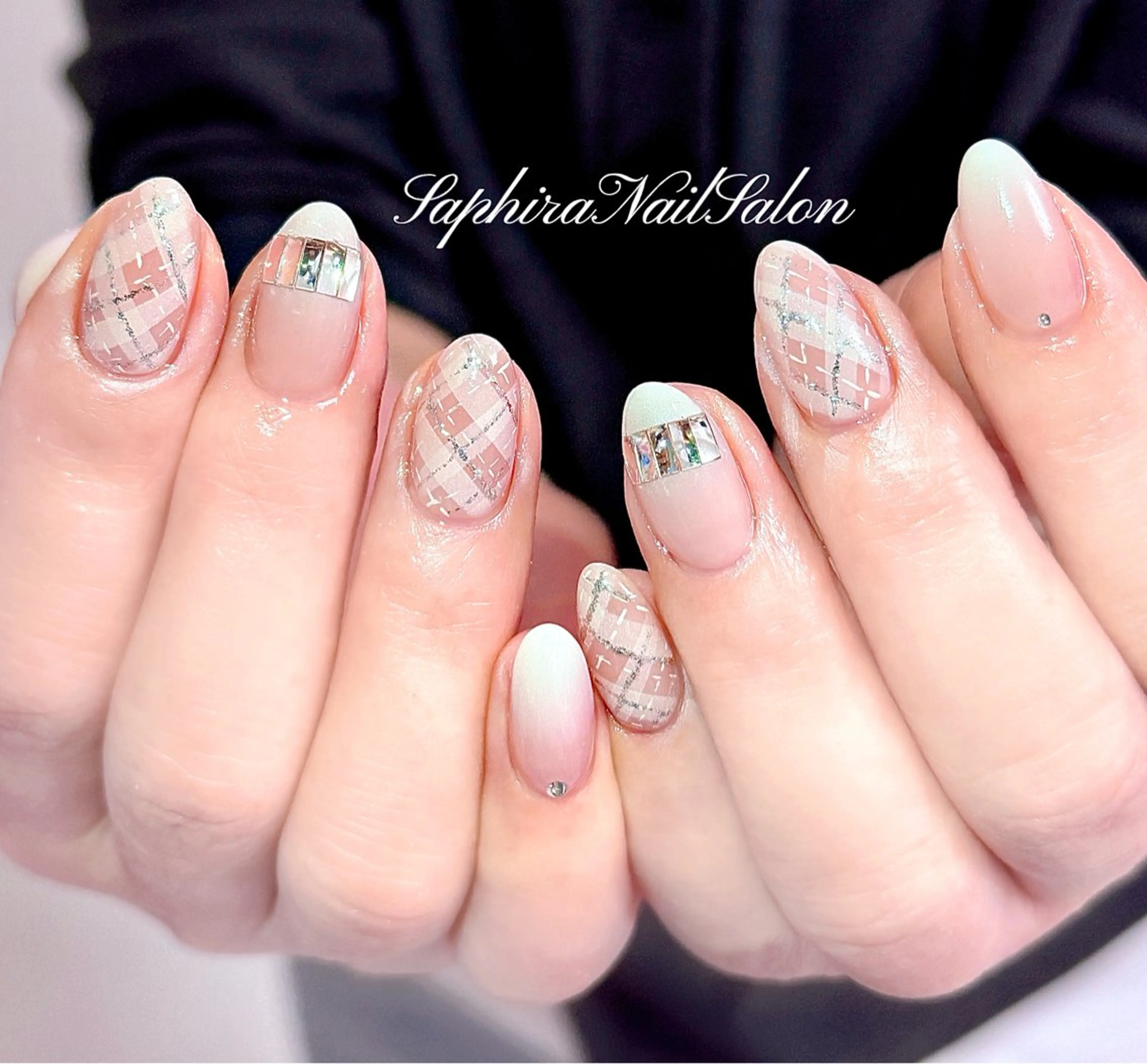 カラー ハンドネイル Saphiraネイル サロン錦糸町のネイルデザイン