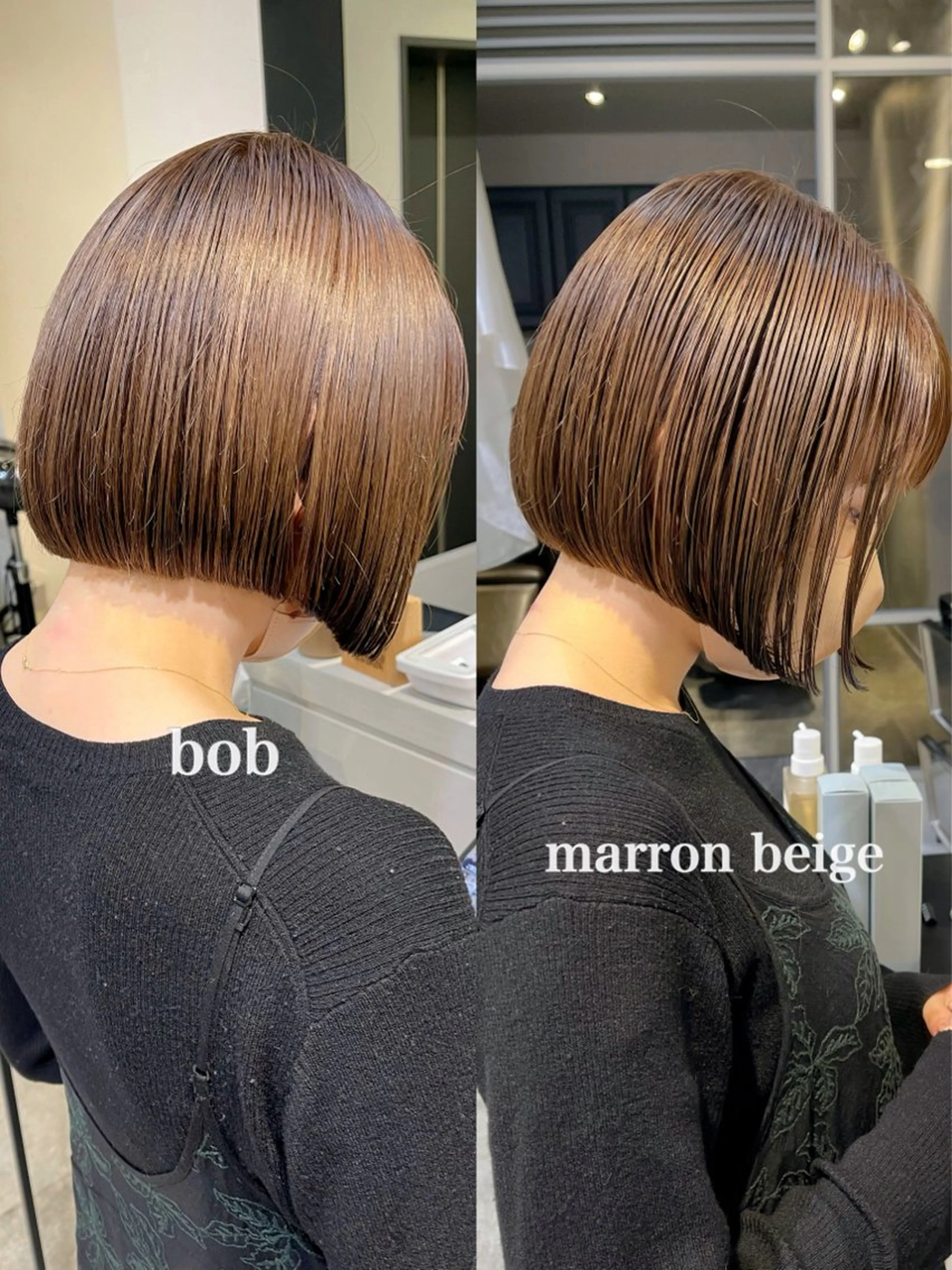 ショート 切りっぱなしボブ ボブ 縮毛矯正 カット トリートメント 川本 裕🌿のヘアスタイル
