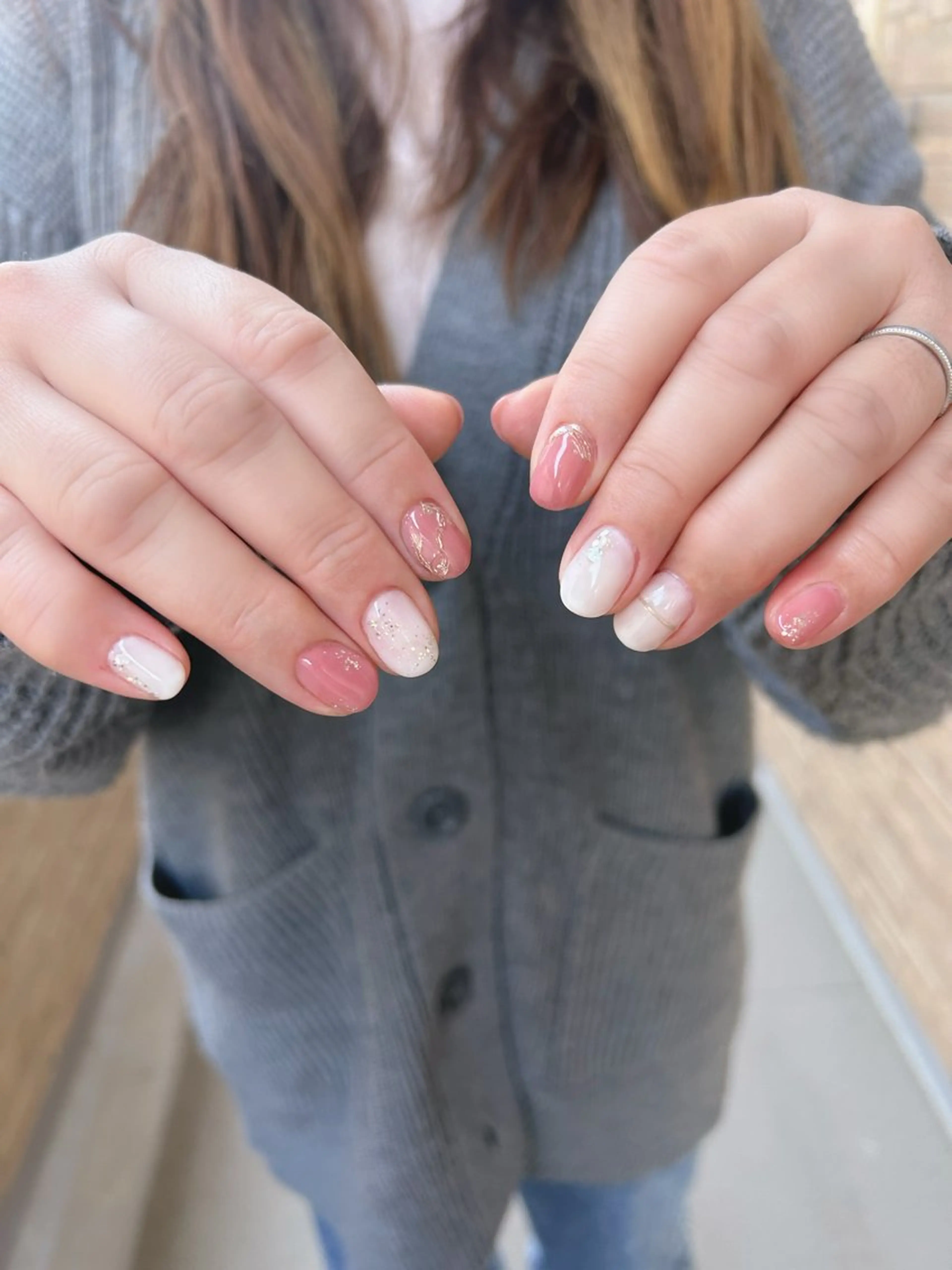 ネイル 春ネイル ハンドネイル 自宅サロン♡ Mamiのネイルデザイン