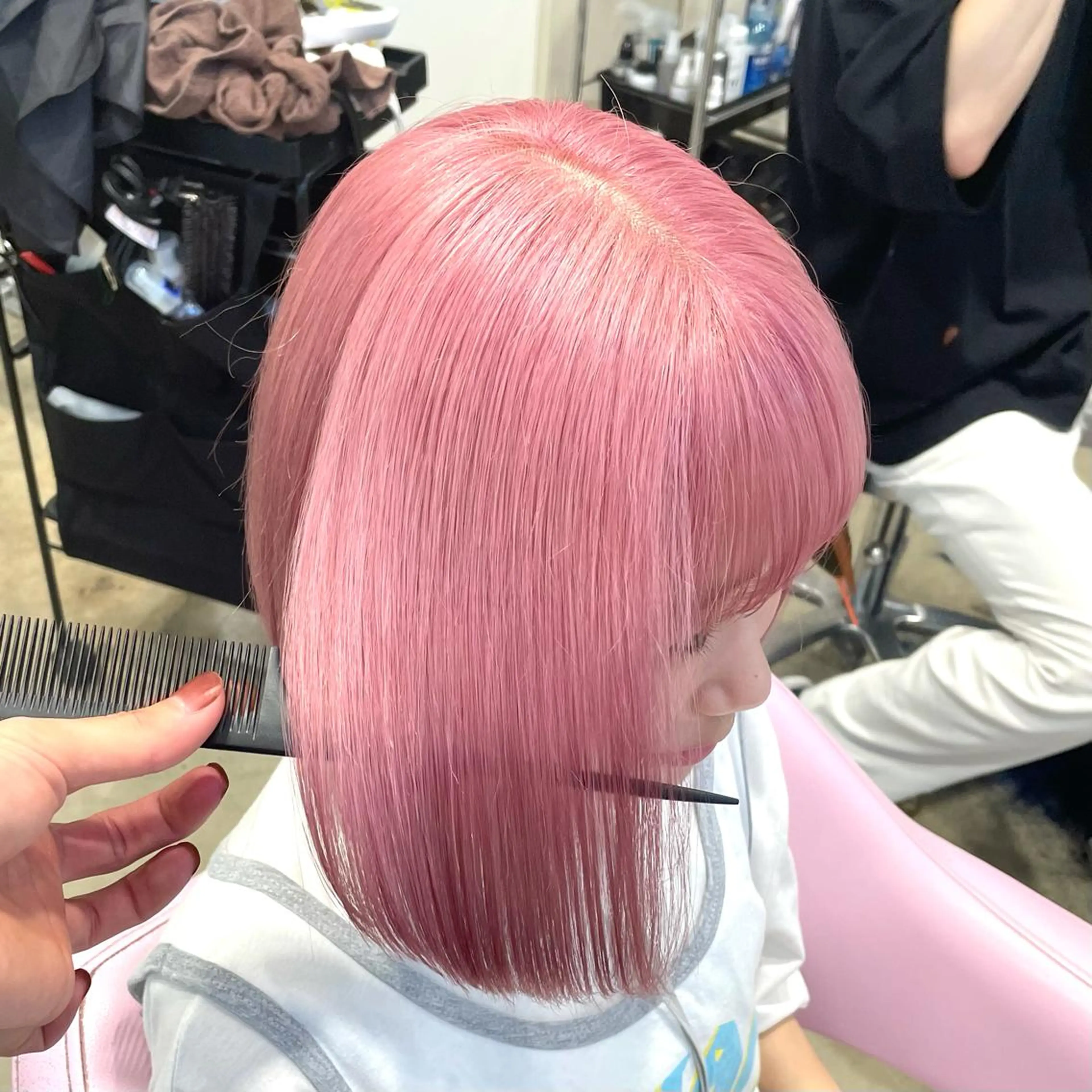 ミディアム カラー ヘアアレンジ ヘアカラー トリートメント ヘアセット 🧸ハイトーン🧸 ゆっきー🧸のヘアスタイル