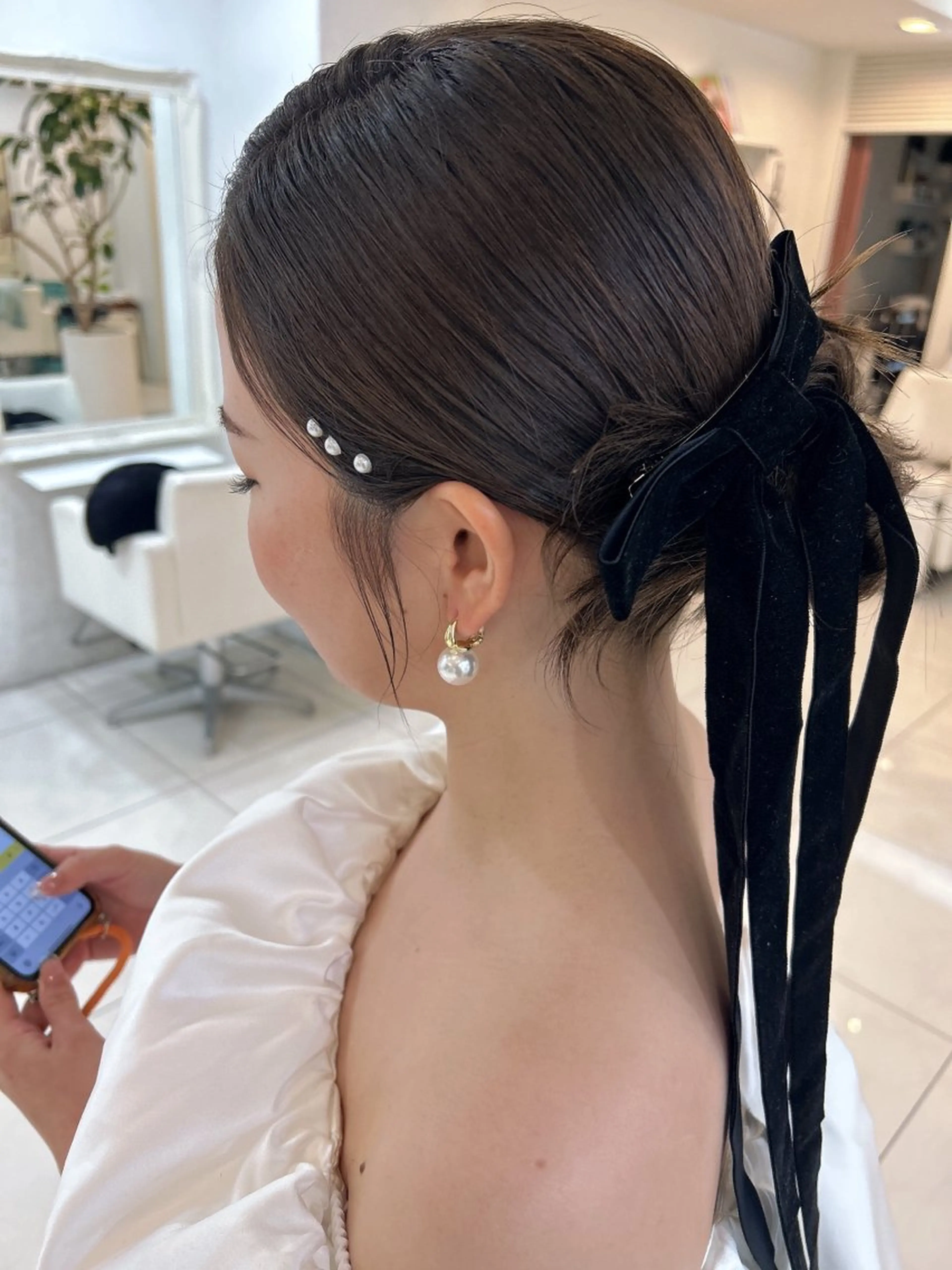 ミディアム ヘアアレンジ 結婚式・ブライダル ヘアセット Noah's　Ark所属・透明感カラー🫧ヘア セット🫧松本菜月の眉毛・アイブロウイメージ