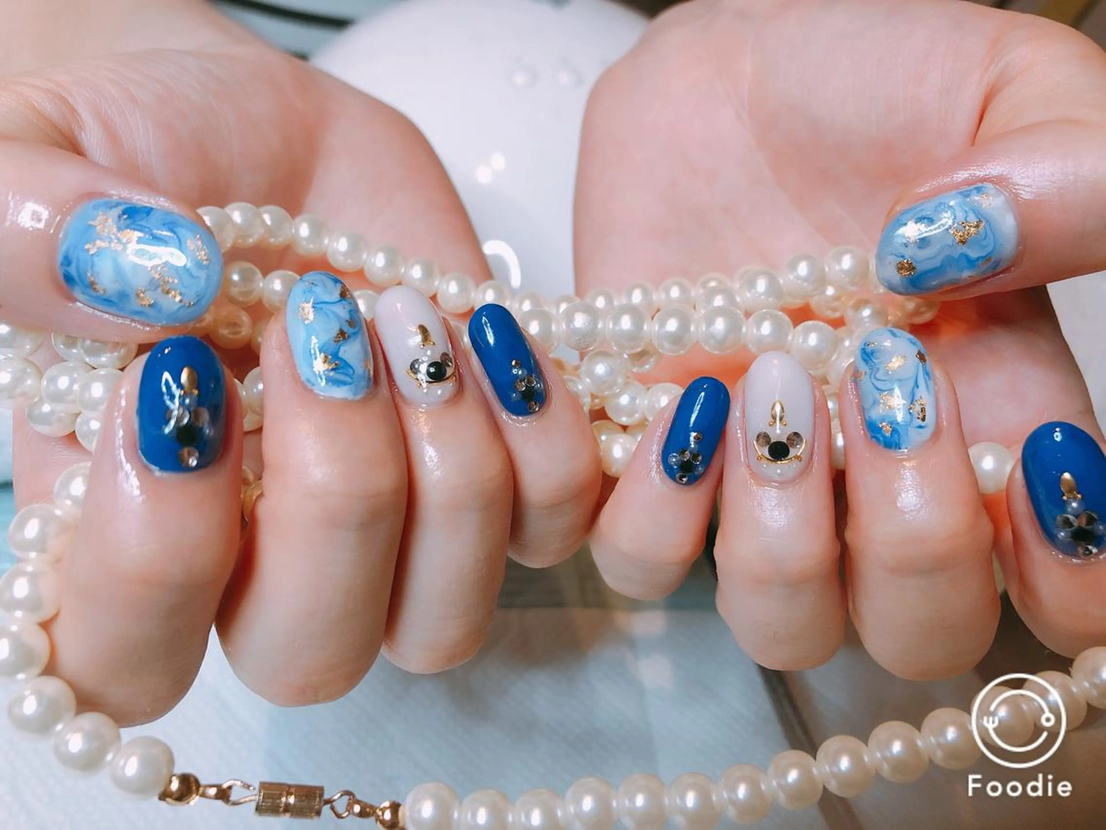 ミディアム ネイル 長さ出し専門 nynaのネイルデザイン