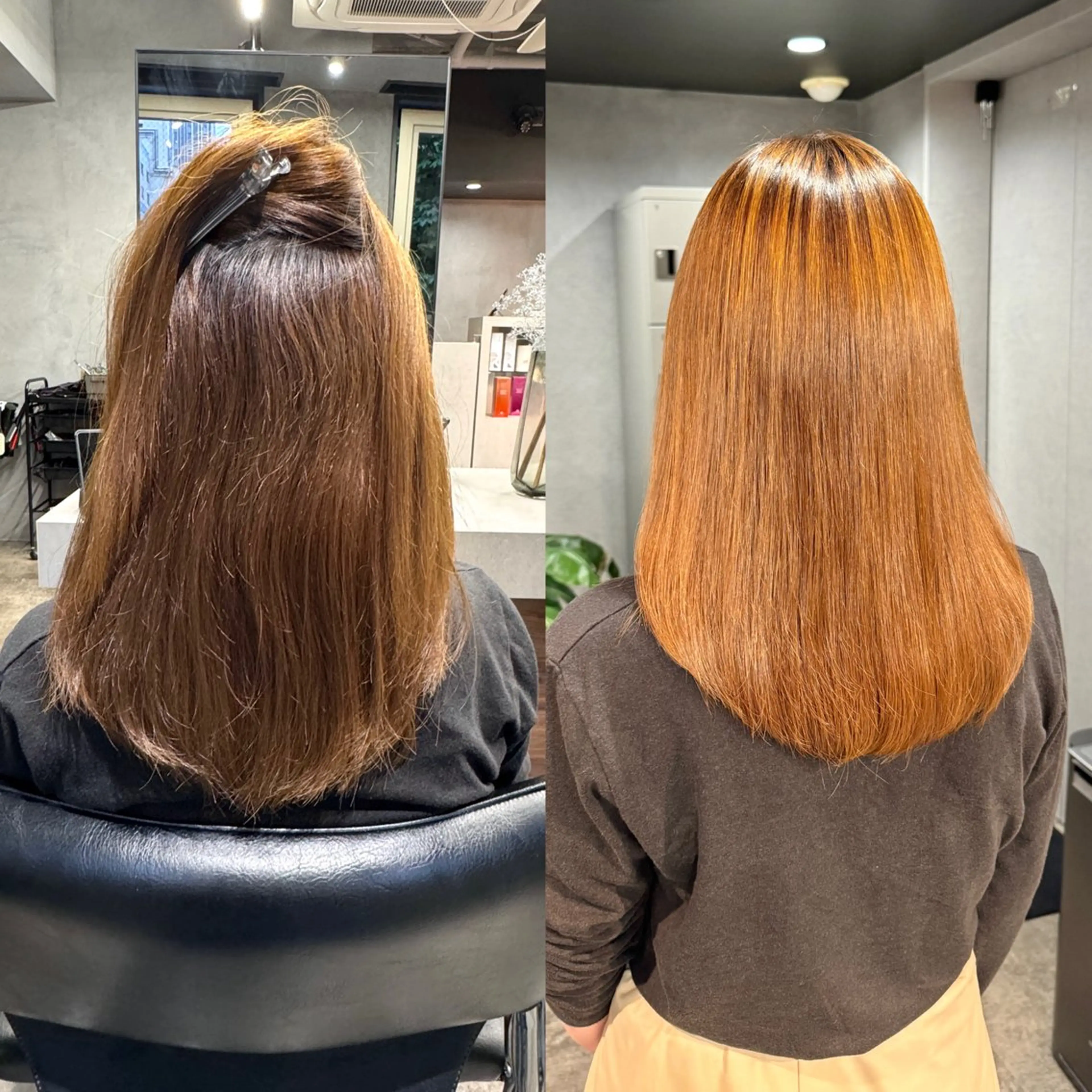 ミディアム カット 縮毛矯正 トリートメント 髪質改善/艶髪 MINAMIのヘアスタイル