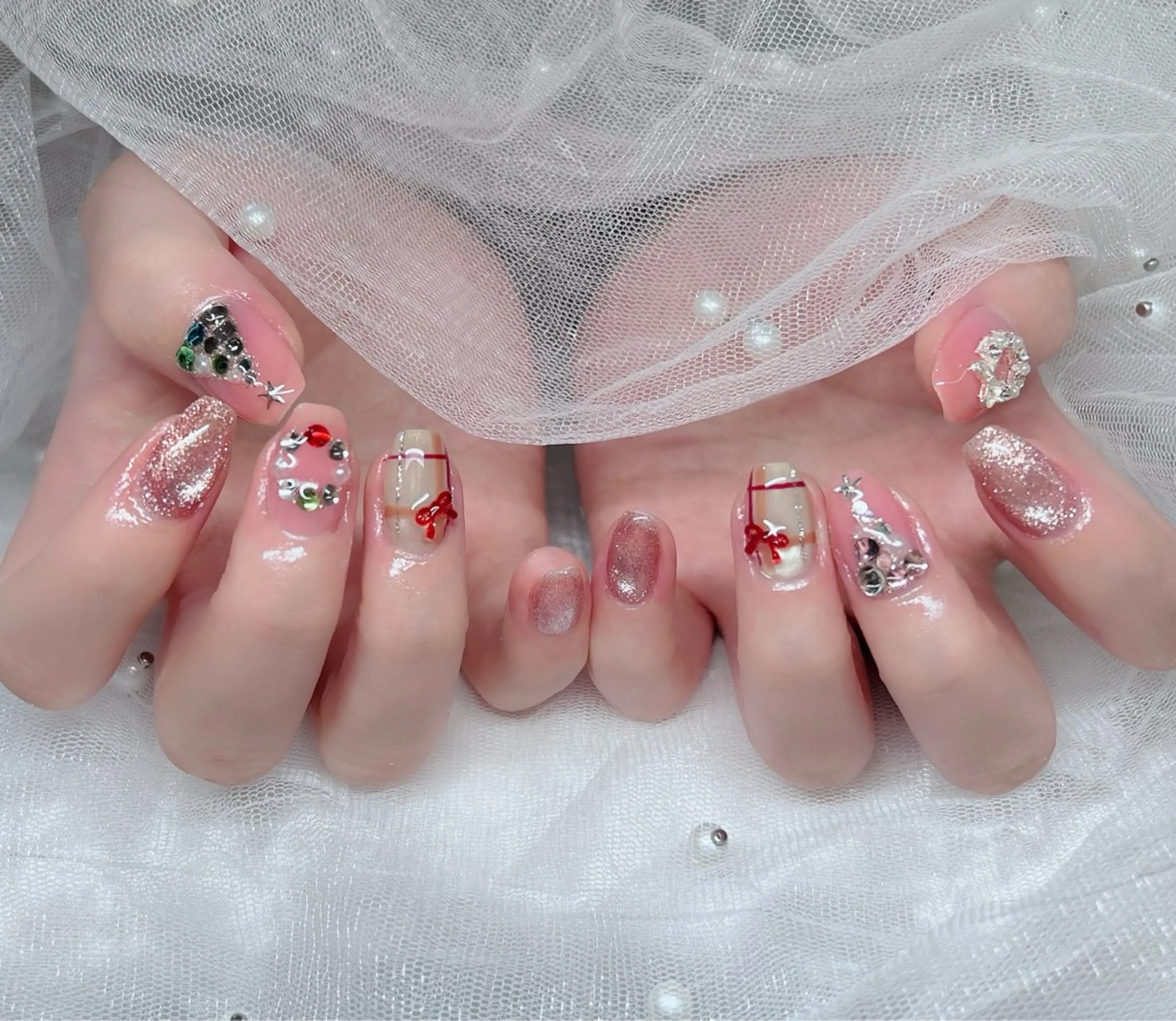 ネイル 🎀PG🩵 ネイルサロンのネイルデザイン