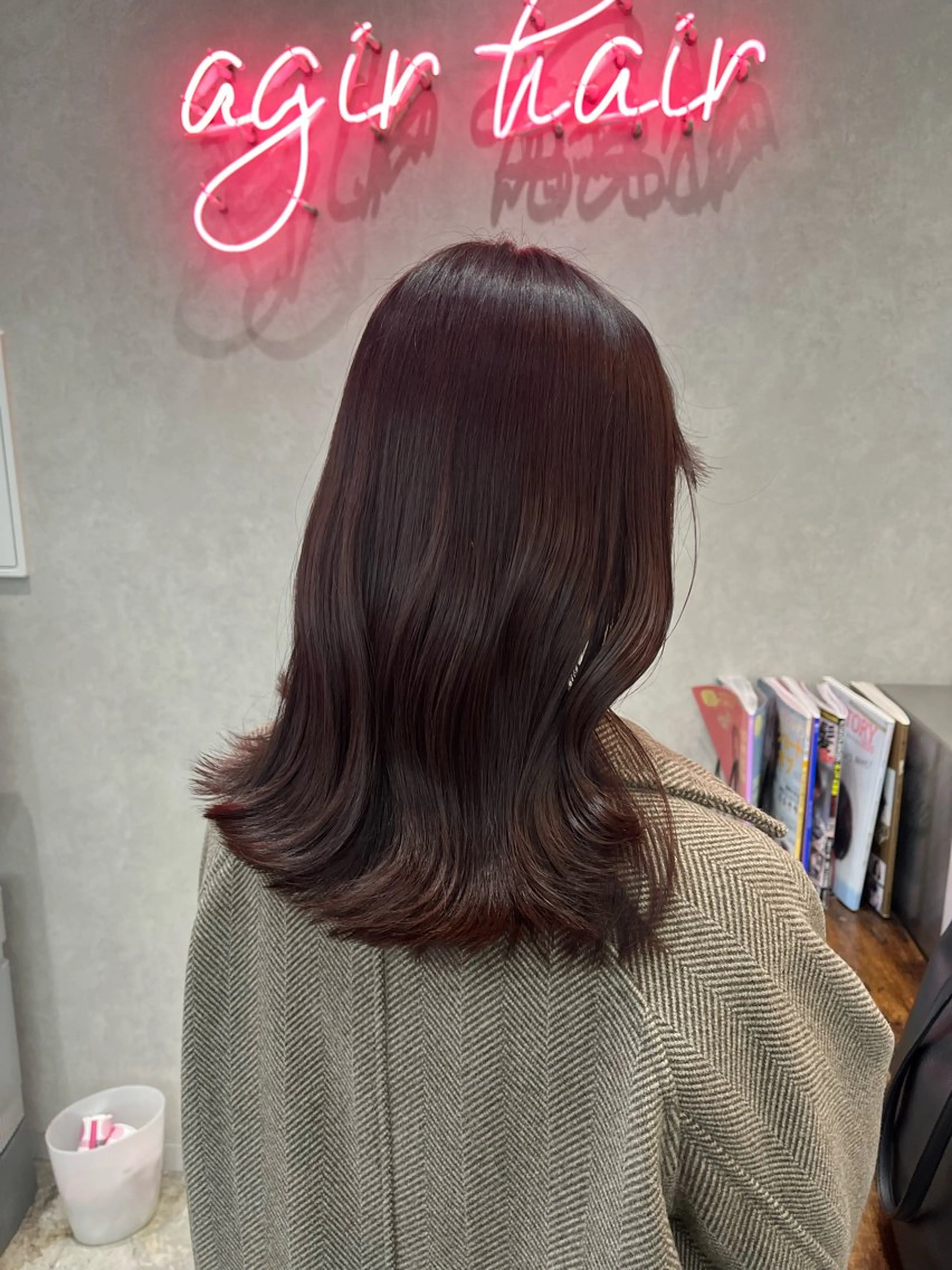 ミディアム カラー カット ヘアカラー トリートメント 🪽髪質改善ストレー ト🤍美羽🤍のヘアスタイル