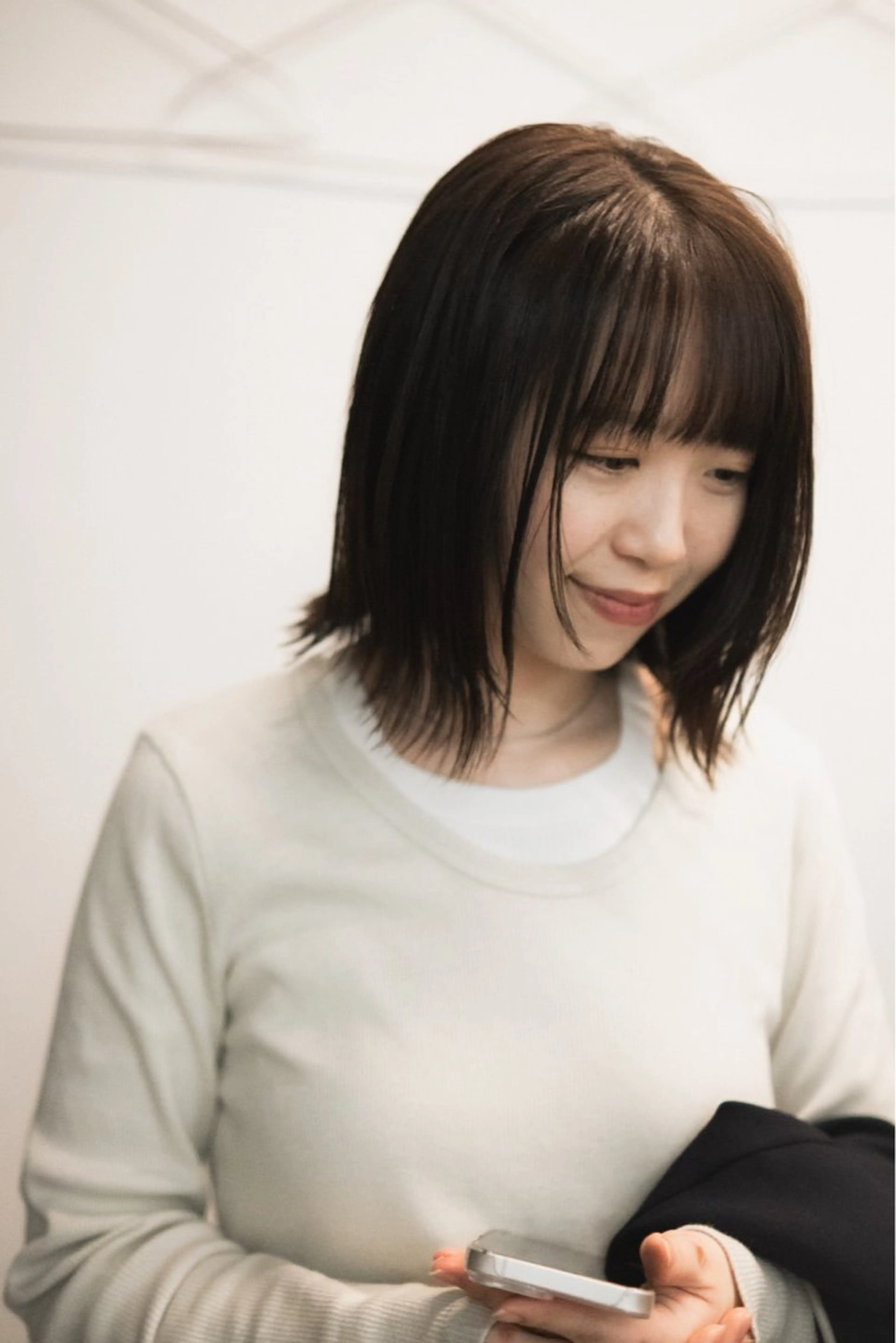 ミディアム カット ヘアカラー CHIBA/マンツー マン/艶髪と透け感のヘアスタイル