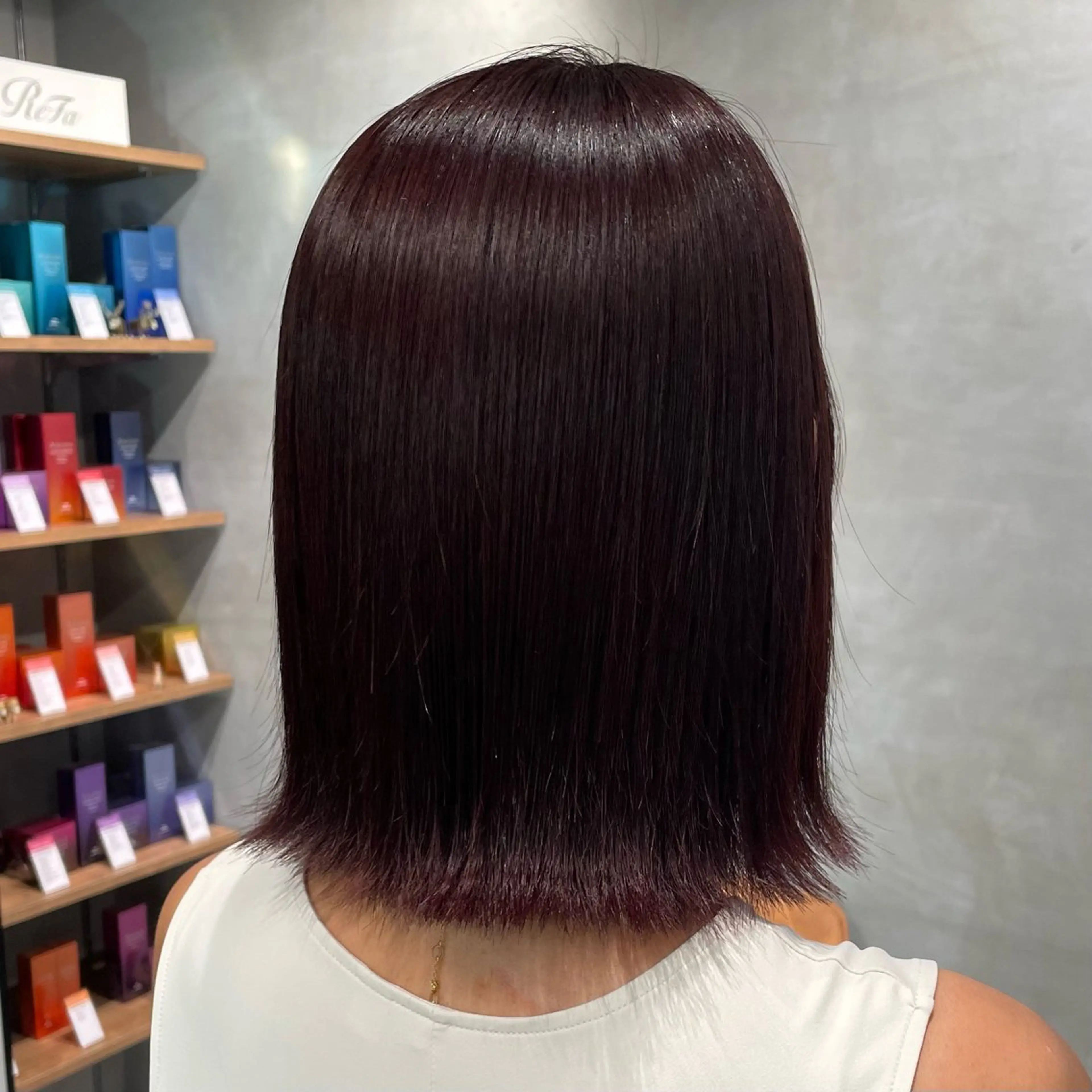 ミディアム カラー ヘアカラー トリートメント ヘッドスパ ヘアセット 暖色レイヤー 🥀REIRIのヘアスタイル