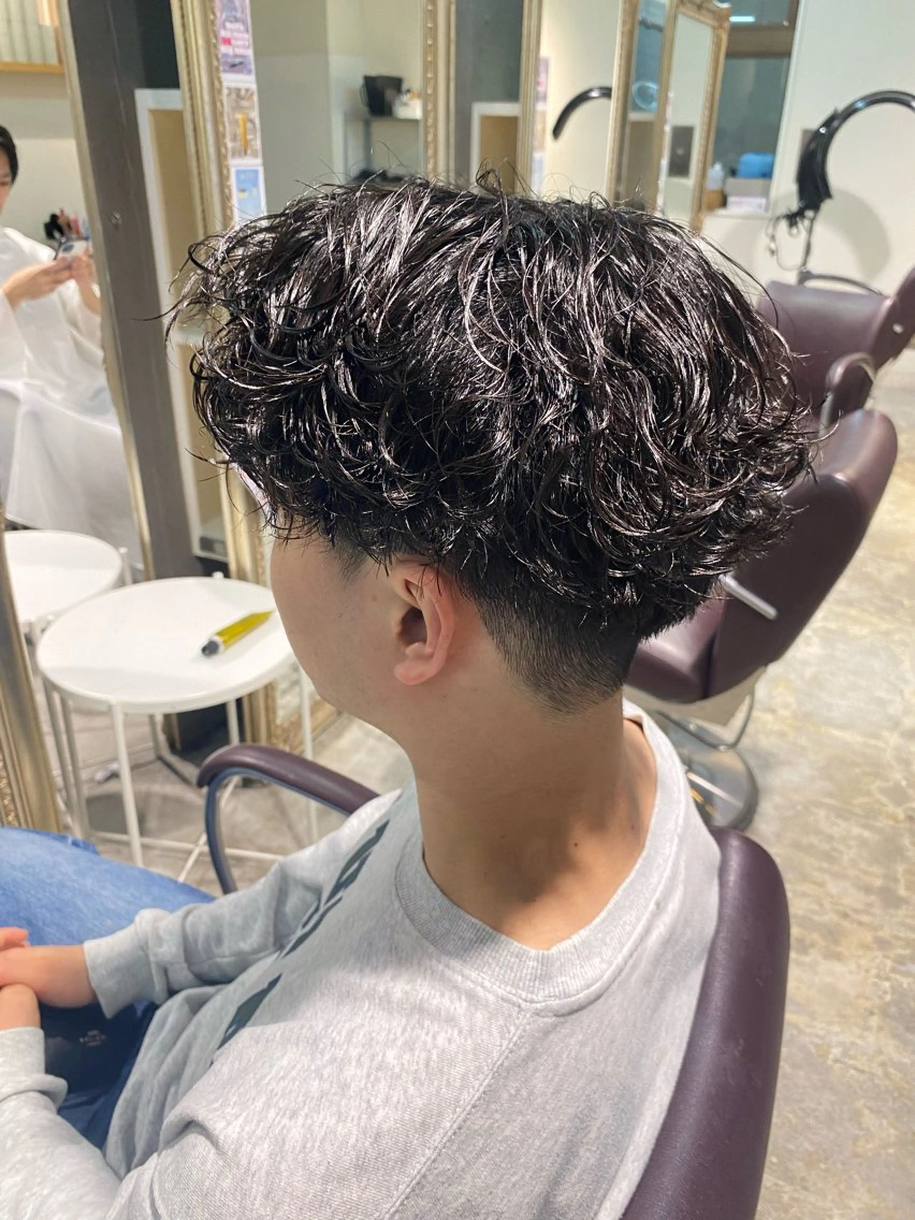 ショート パーマ メンズ カット パーマ パーマ特化/フェザー パーマシャドウ/真生のヘアスタイル