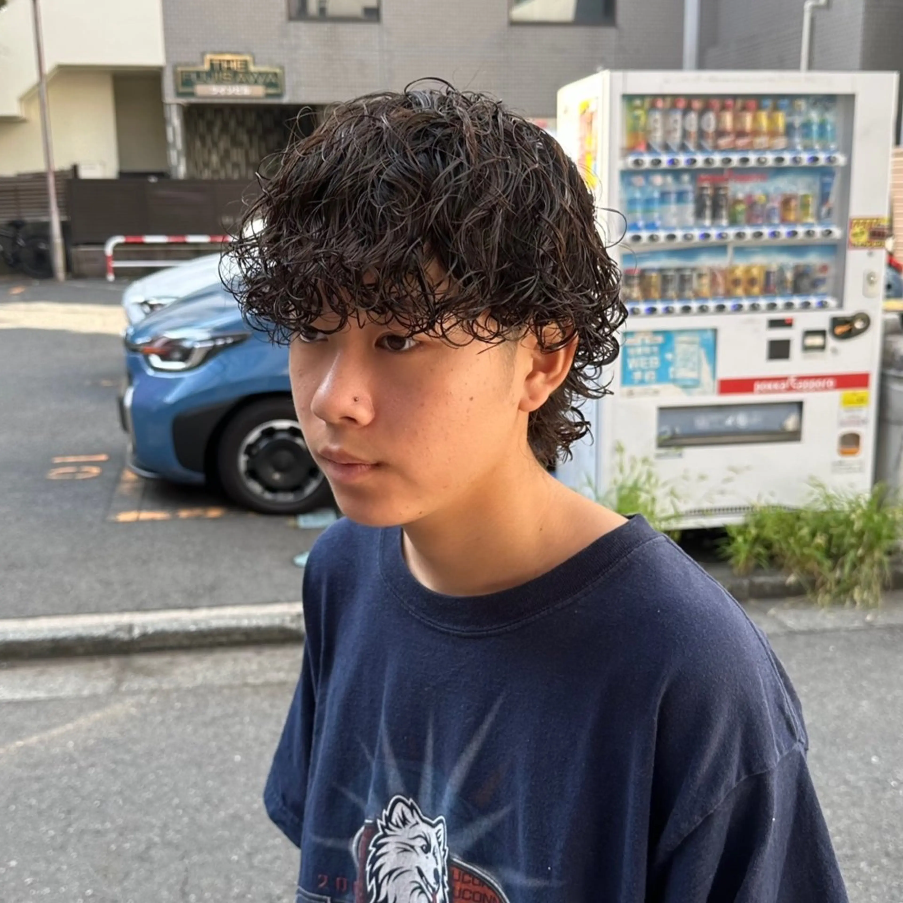 ミディアム パーマ メンズ パーマ職人 渡邊　優雅のヘアスタイル