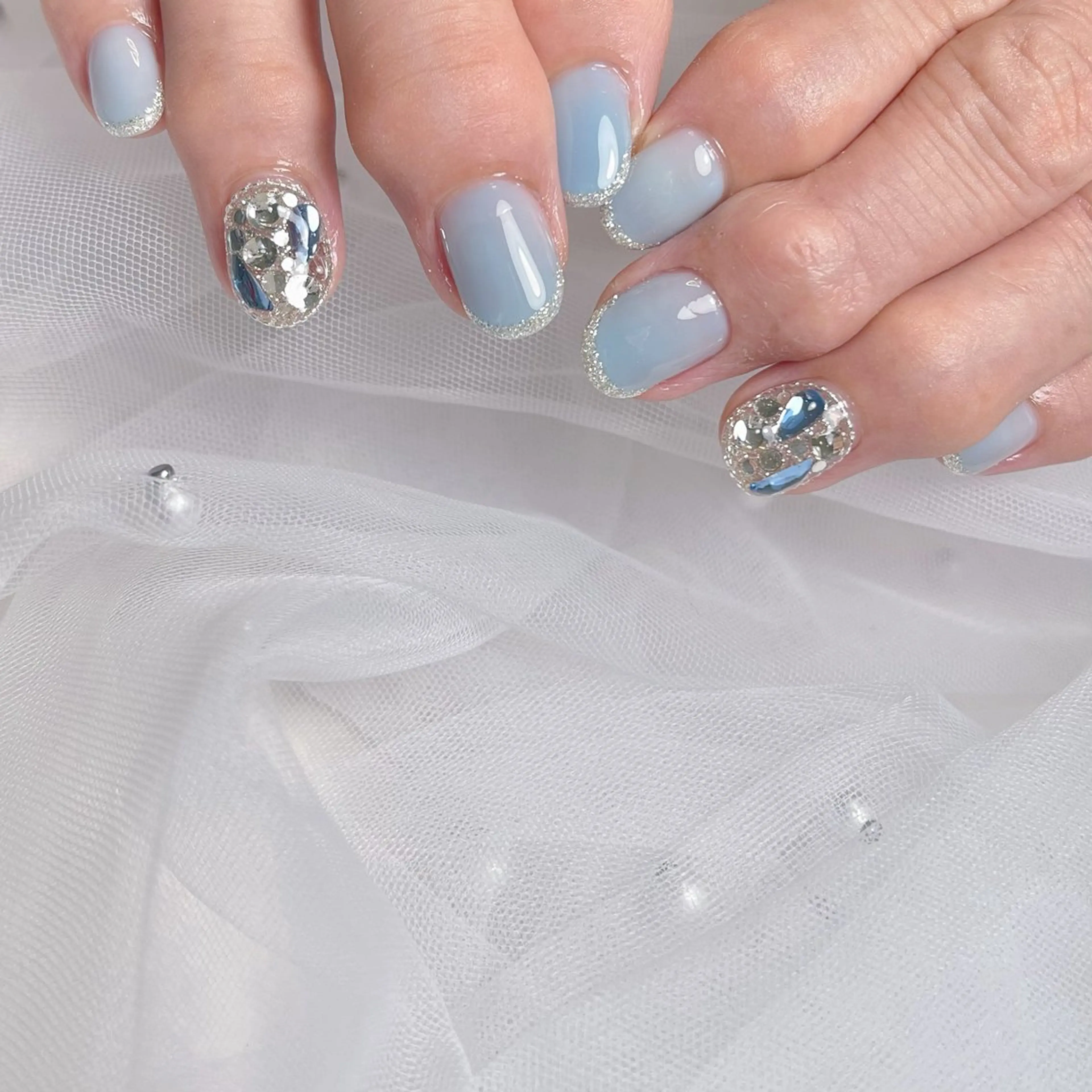 ネイル 長さ出し 韓国ネイル シンプルネイル ワンホンネイル ハンドネイル RE SALONのネイルデザイン