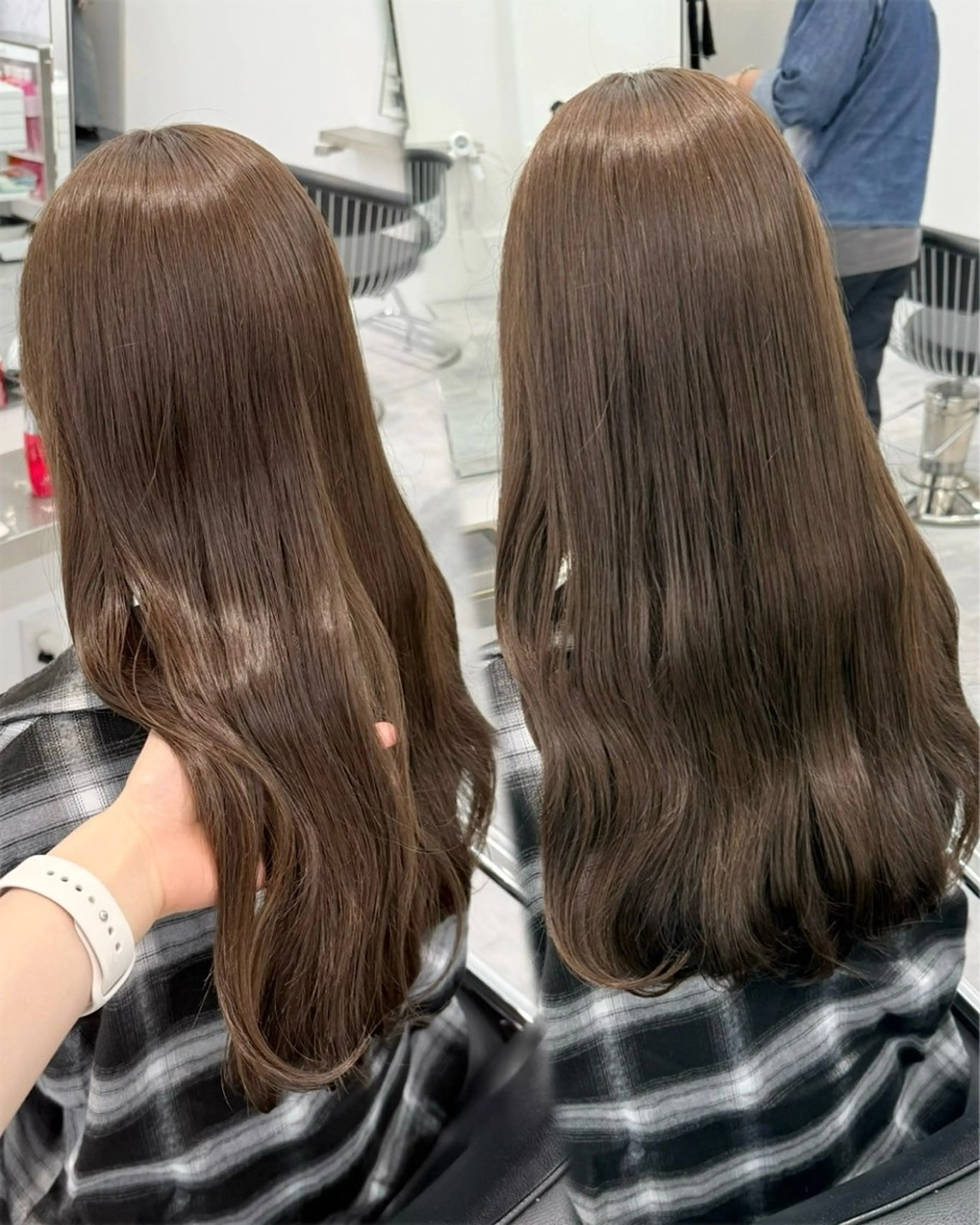 ロング カラー ヘアカラー トリートメント ParveMix￤ 大賀さつき🍨🤍のヘアスタイル