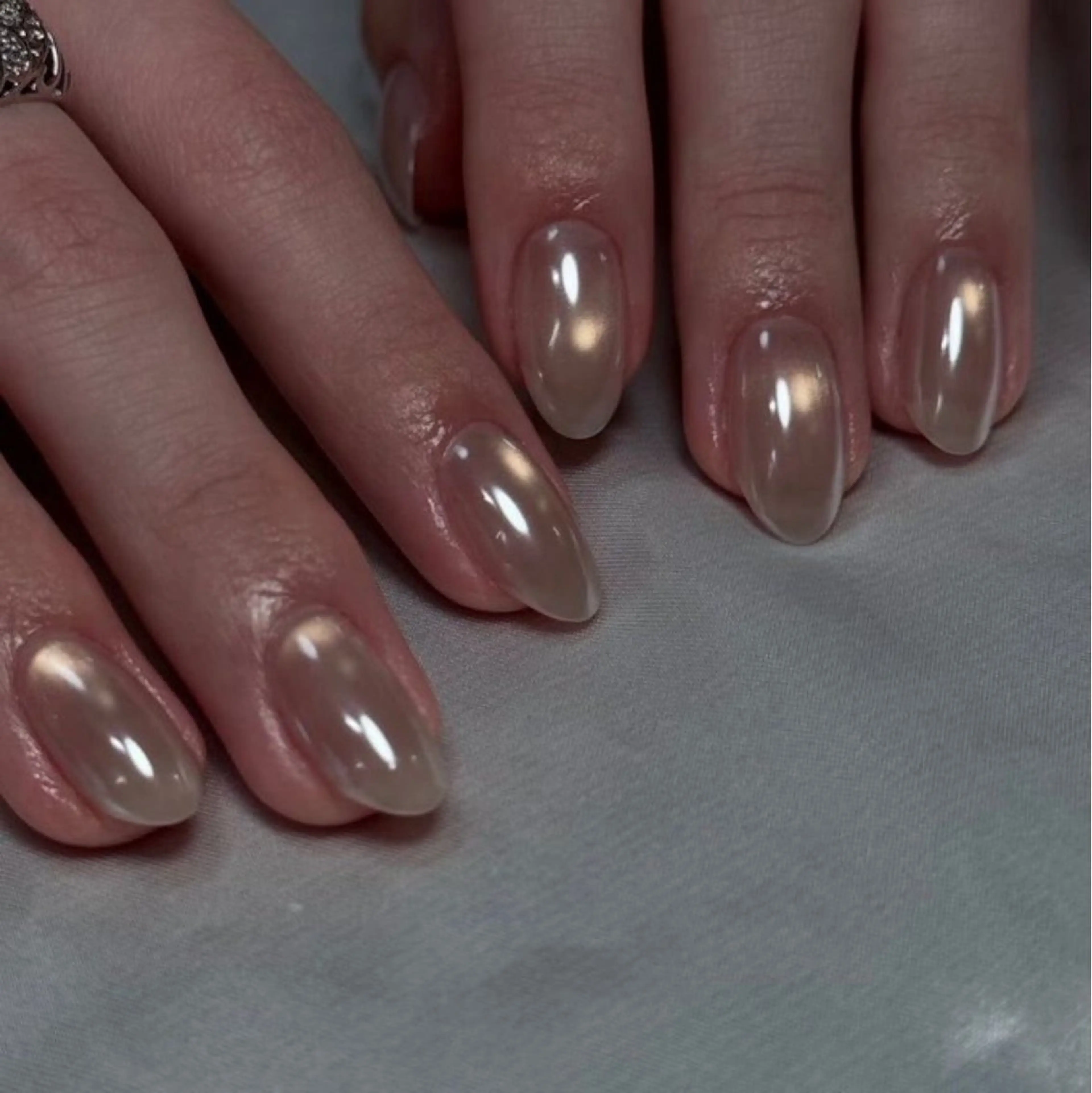 ネイル 韓国ネイル 持ち込み ニュアンスネイル ネイルチップ 冬ネイル RINN ANA.CHUOのネイルデザイン