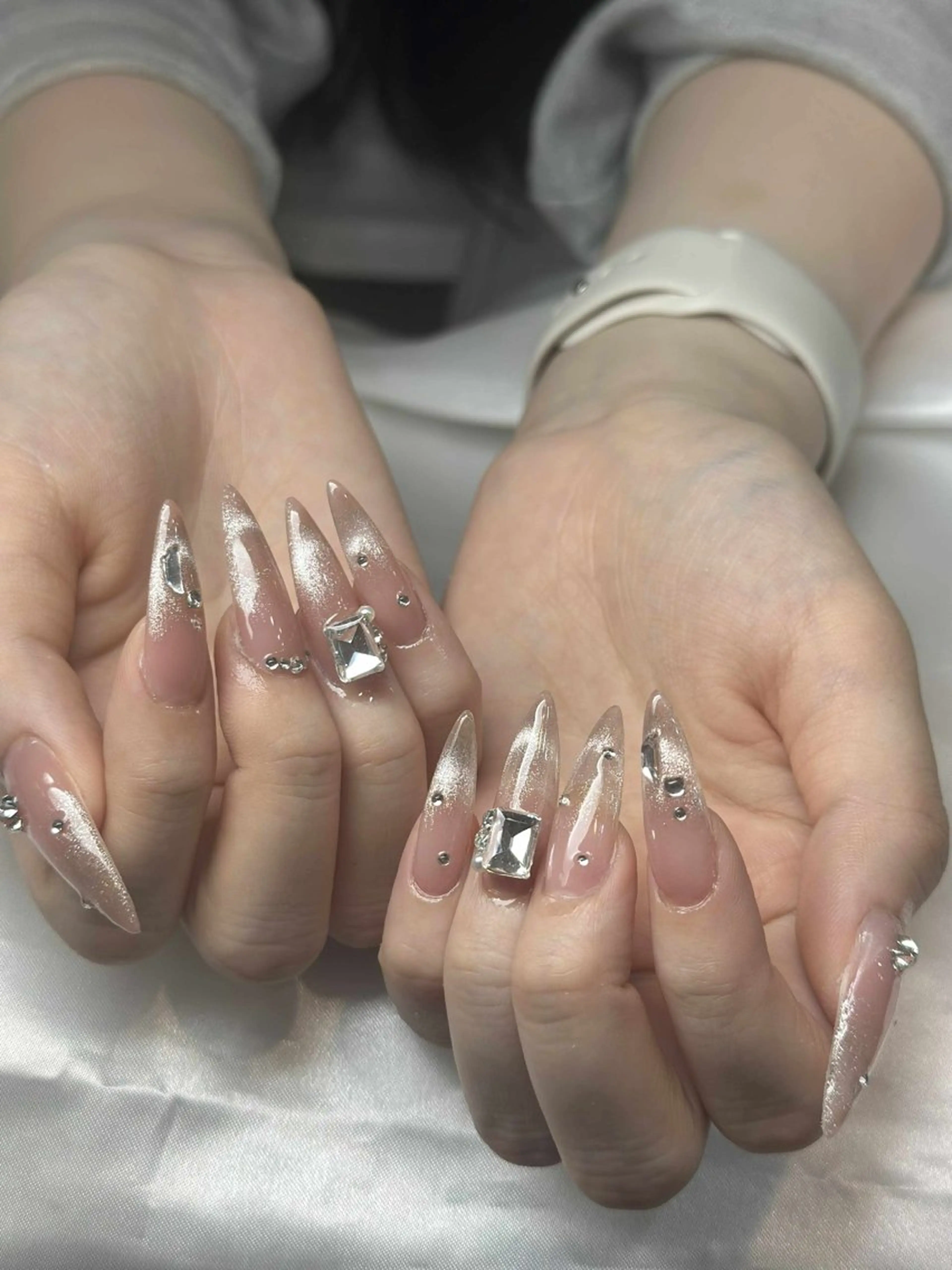 ネイル 長さ出し ネイルチップ sora ❄️のネイルデザイン