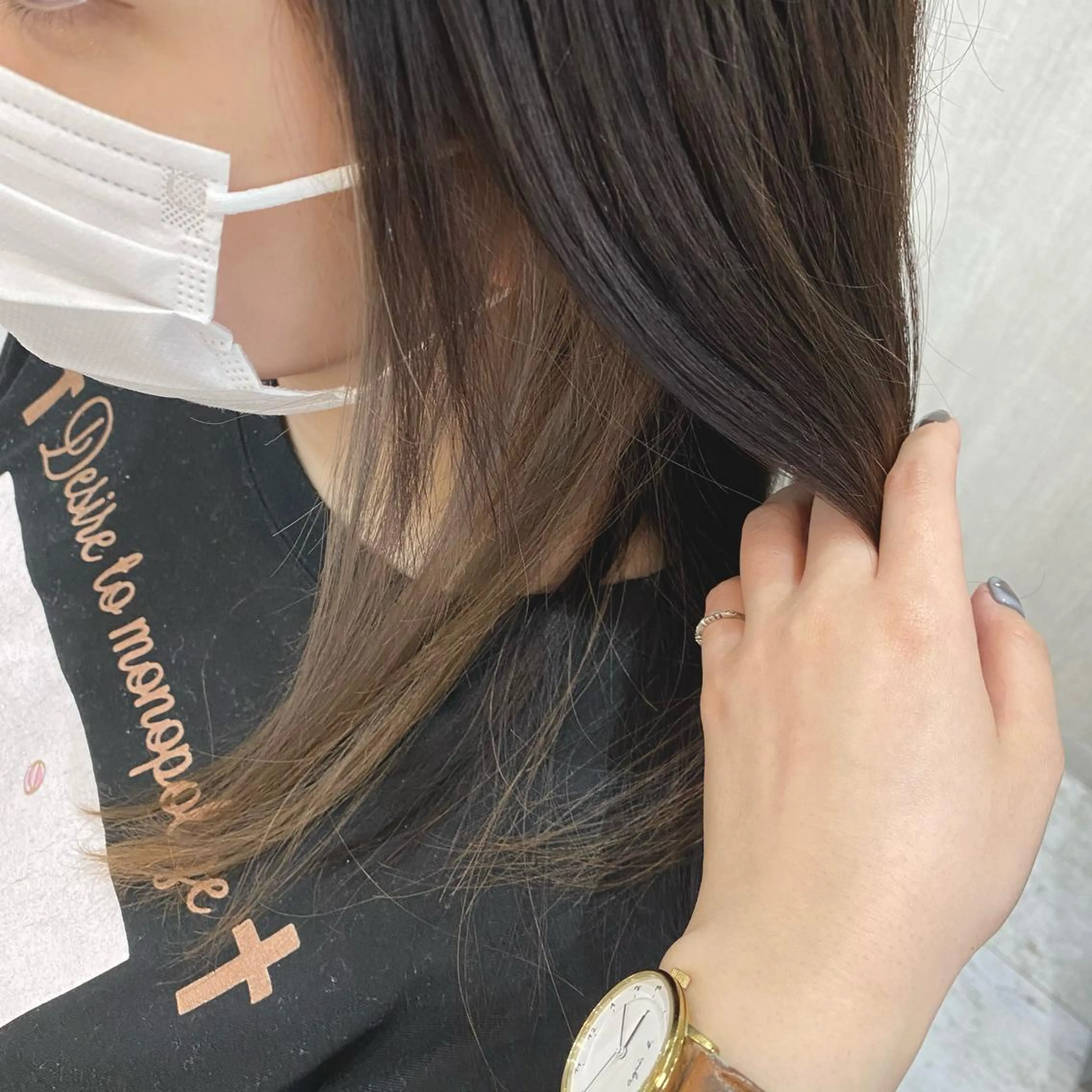 ロング カラー カット ヘアカラー トリートメント 🫧透け感⋆艶髪💎 山口アヤカのヘアスタイル