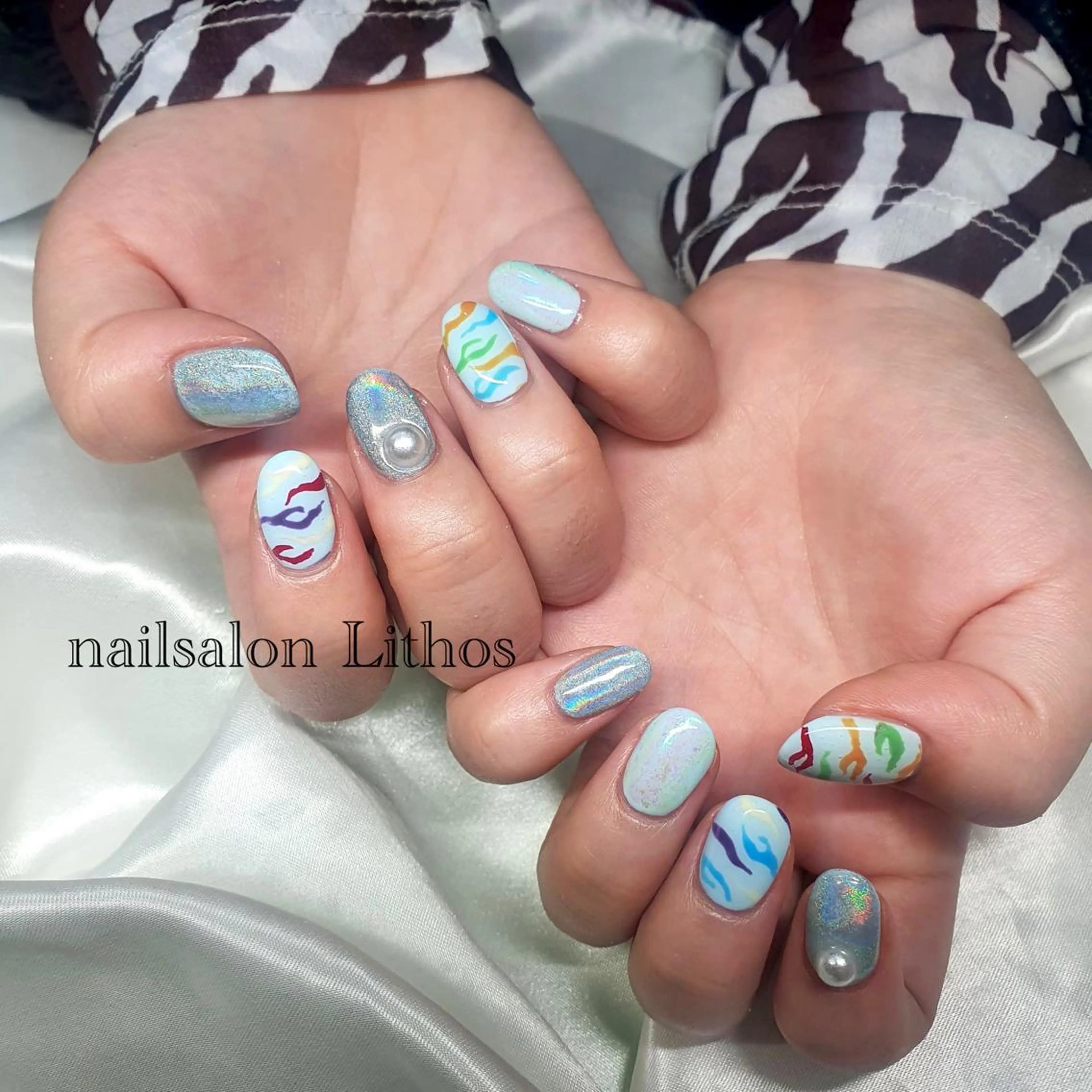 ネイル マグネットネイル ハンドネイル nailsalon Lithos所属・nailsalon Recontreのネイルデザイン