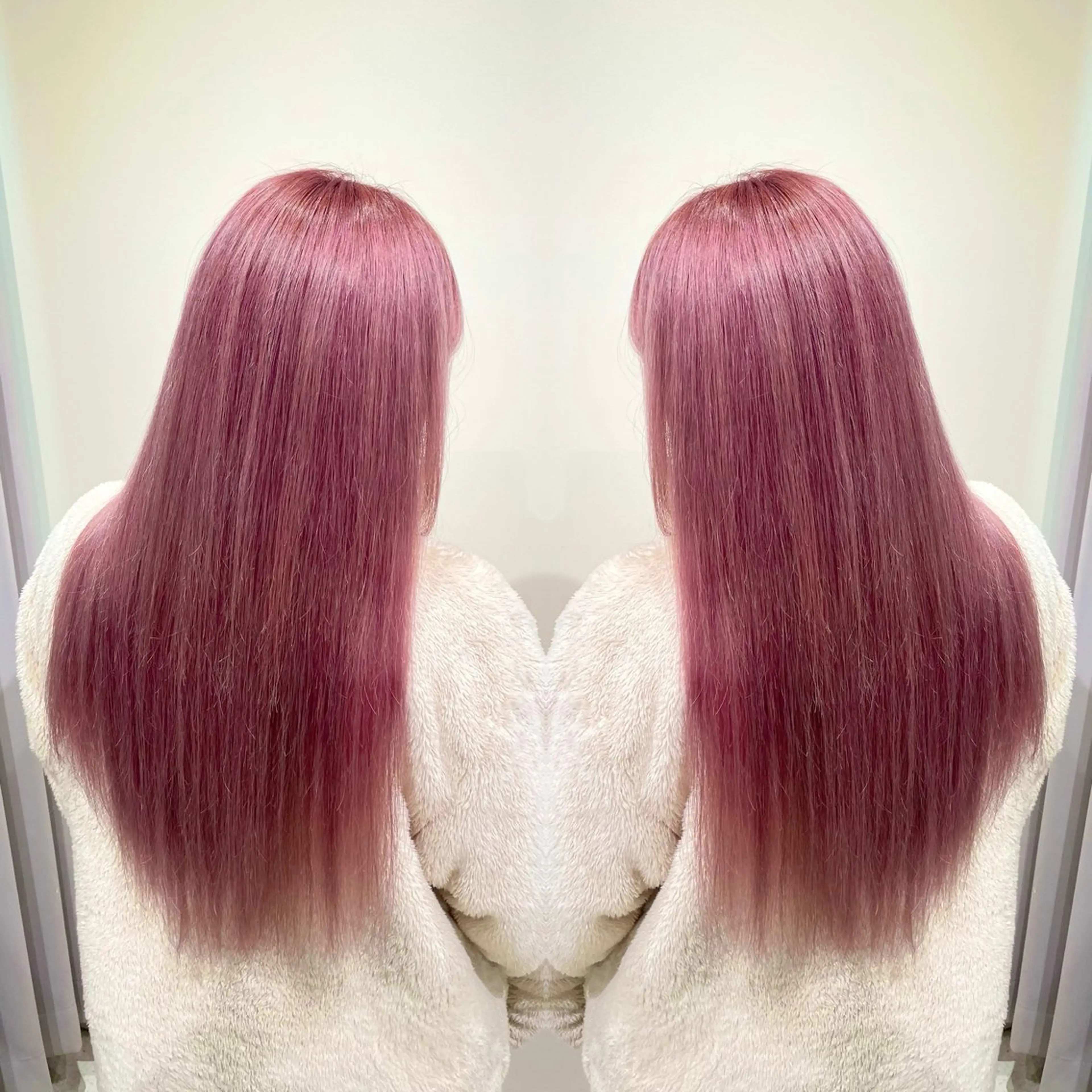 ロング カラー シールエクステ ピンクカラー エクステ 🦋美髪／エクステ 🦋アベイクミのヘアスタイル