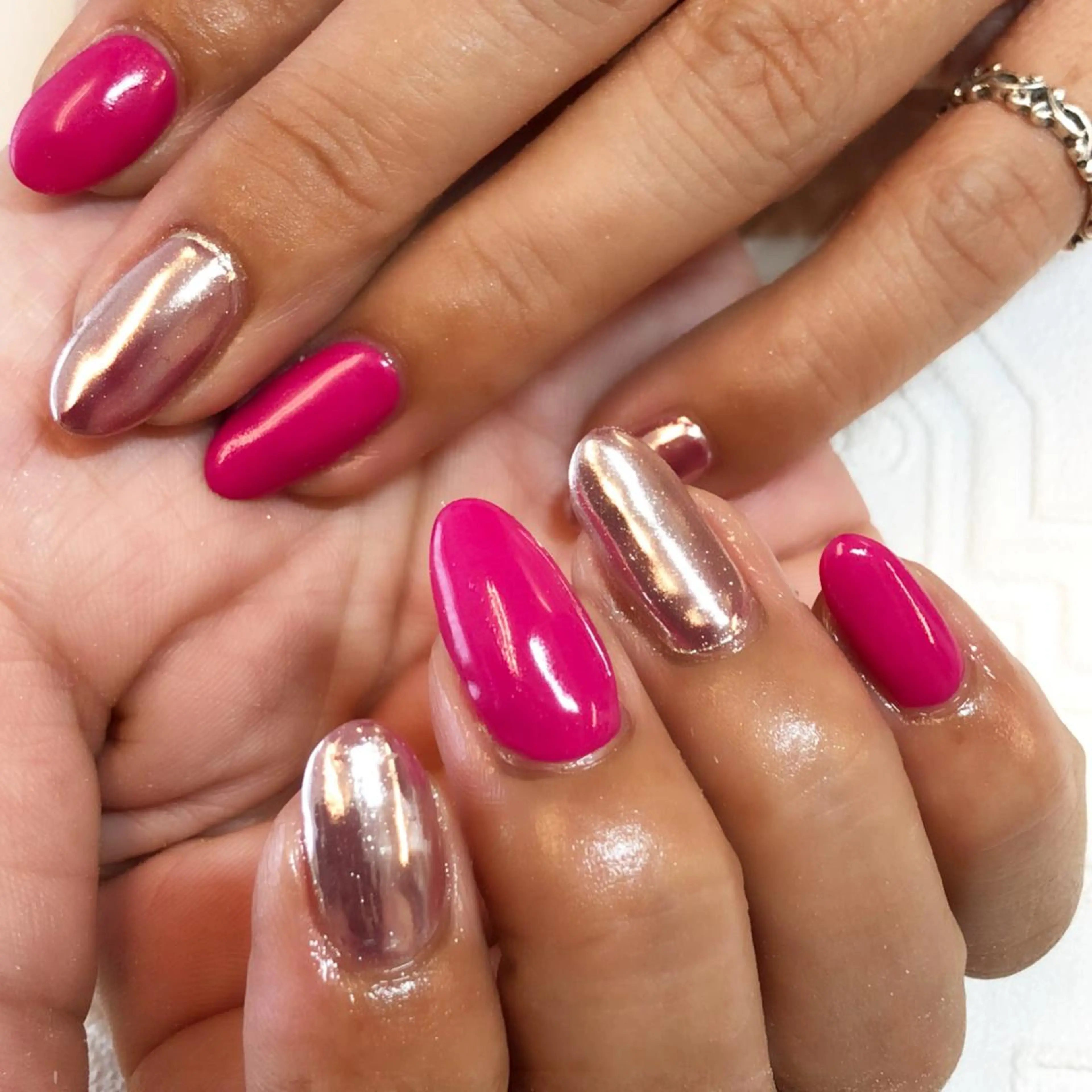 ネイル ミラーネイル ワンカラーネイル KIREIE NAILSのネイルデザイン