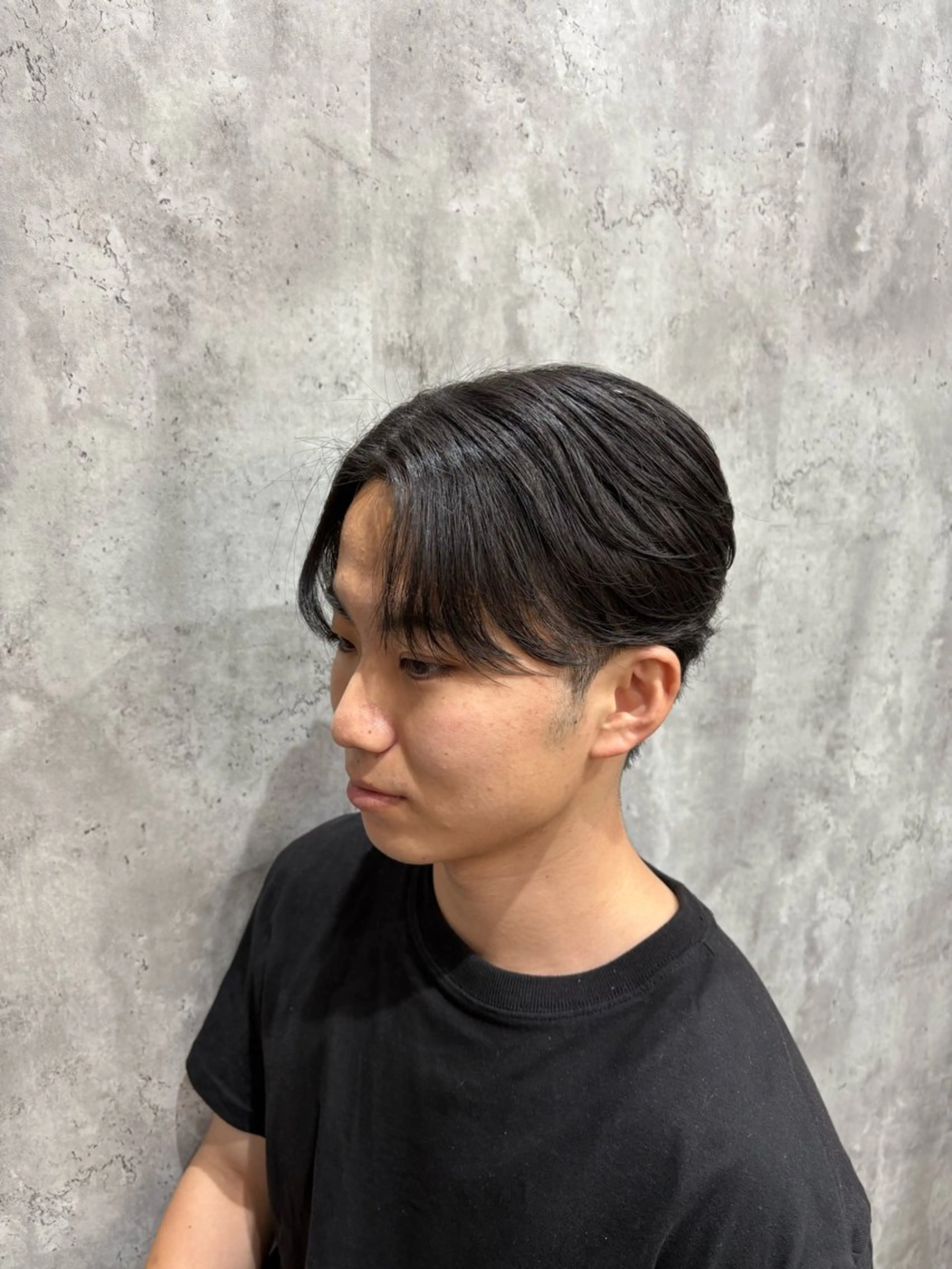 ショート パーマ メンズ 縮毛矯正 カット 縮毛矯正 韓国風メンズ/毛流れ ヘアなら須田龍世のヘアスタイル