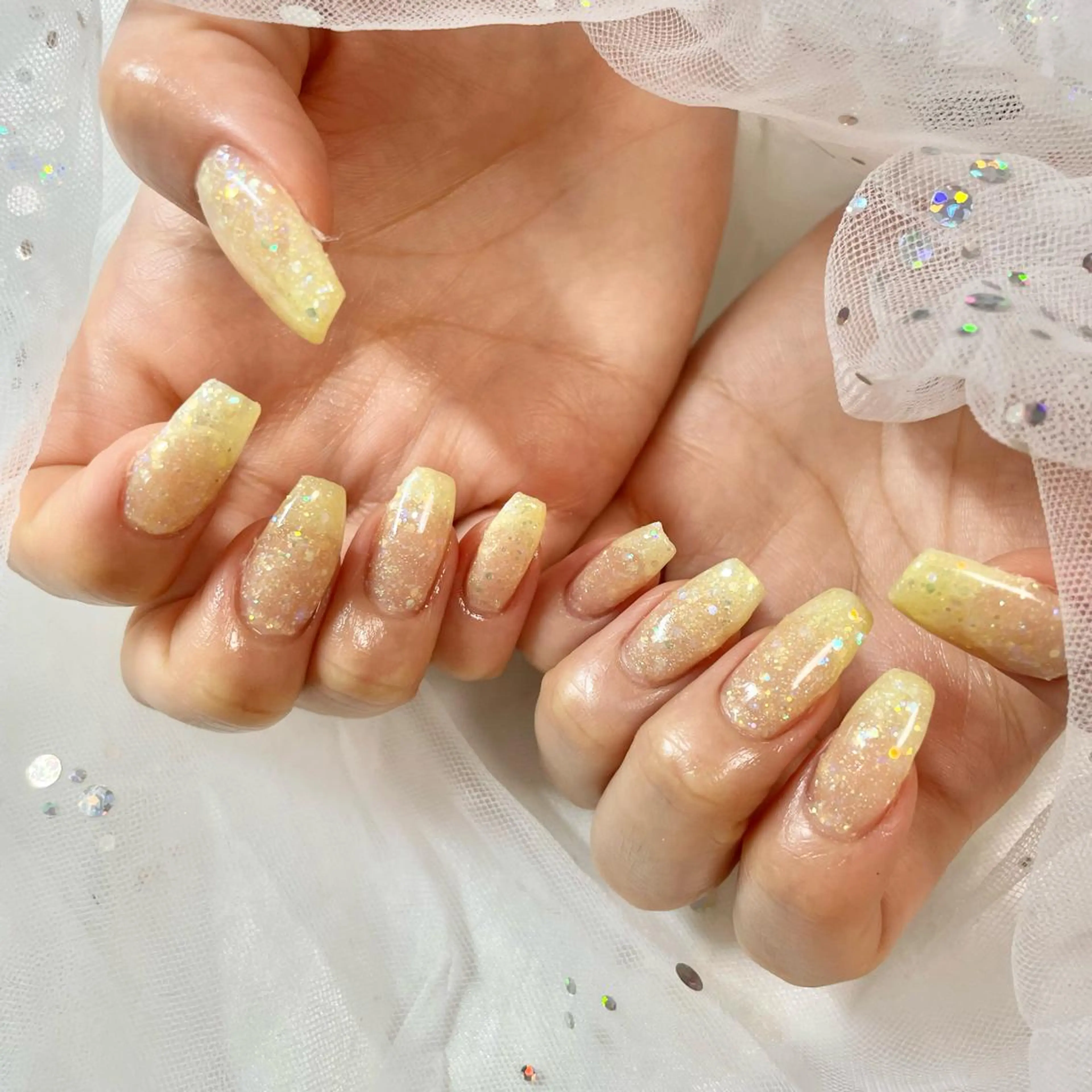 ネイル ラメ(グリッター) ハンドネイル 🎀AYAKO 🎀中韓ネイルのネイルデザイン