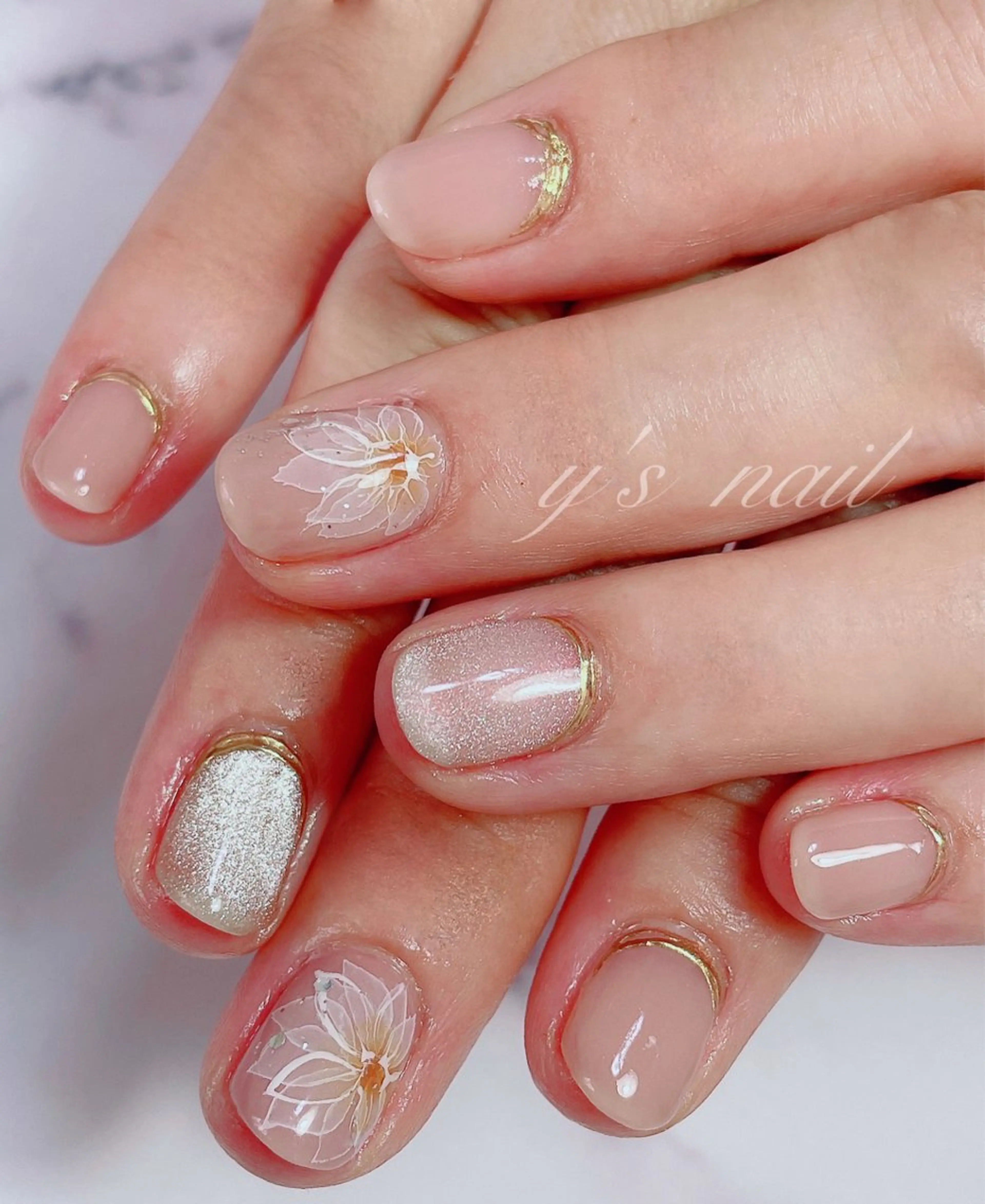 ネイル アートネイル フラワーネイル マグネットネイル ミラーネイル ハンドネイル y’s nail所属・y’s nail ✧ゆきのネイルデザイン