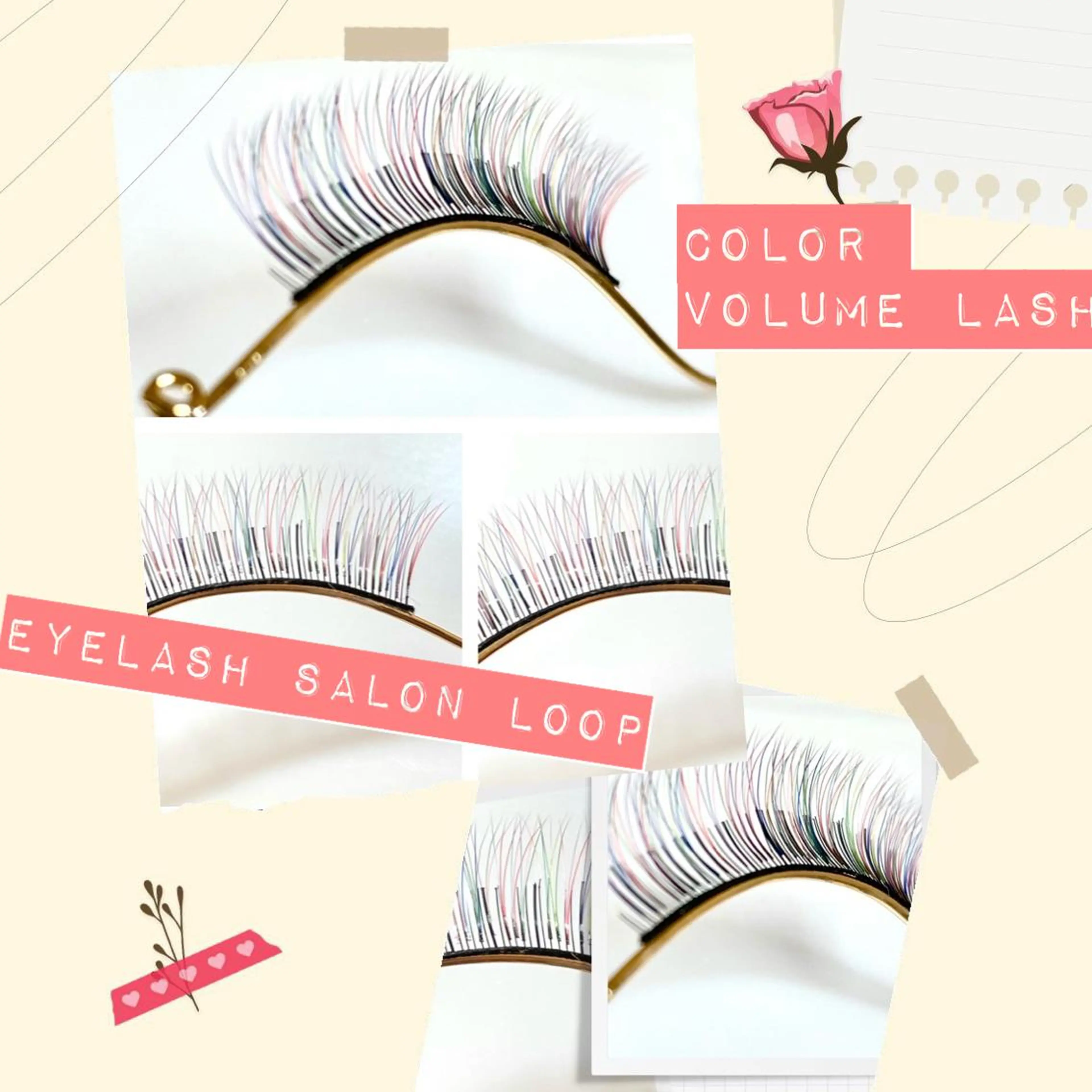 カラー メンズ マツエク・マツパ ブラウンカラー バインドロック Cカール カラーマツエク ボリュームラッシュ eyelash salonLoopꨄのマツエク・マツパデザイン