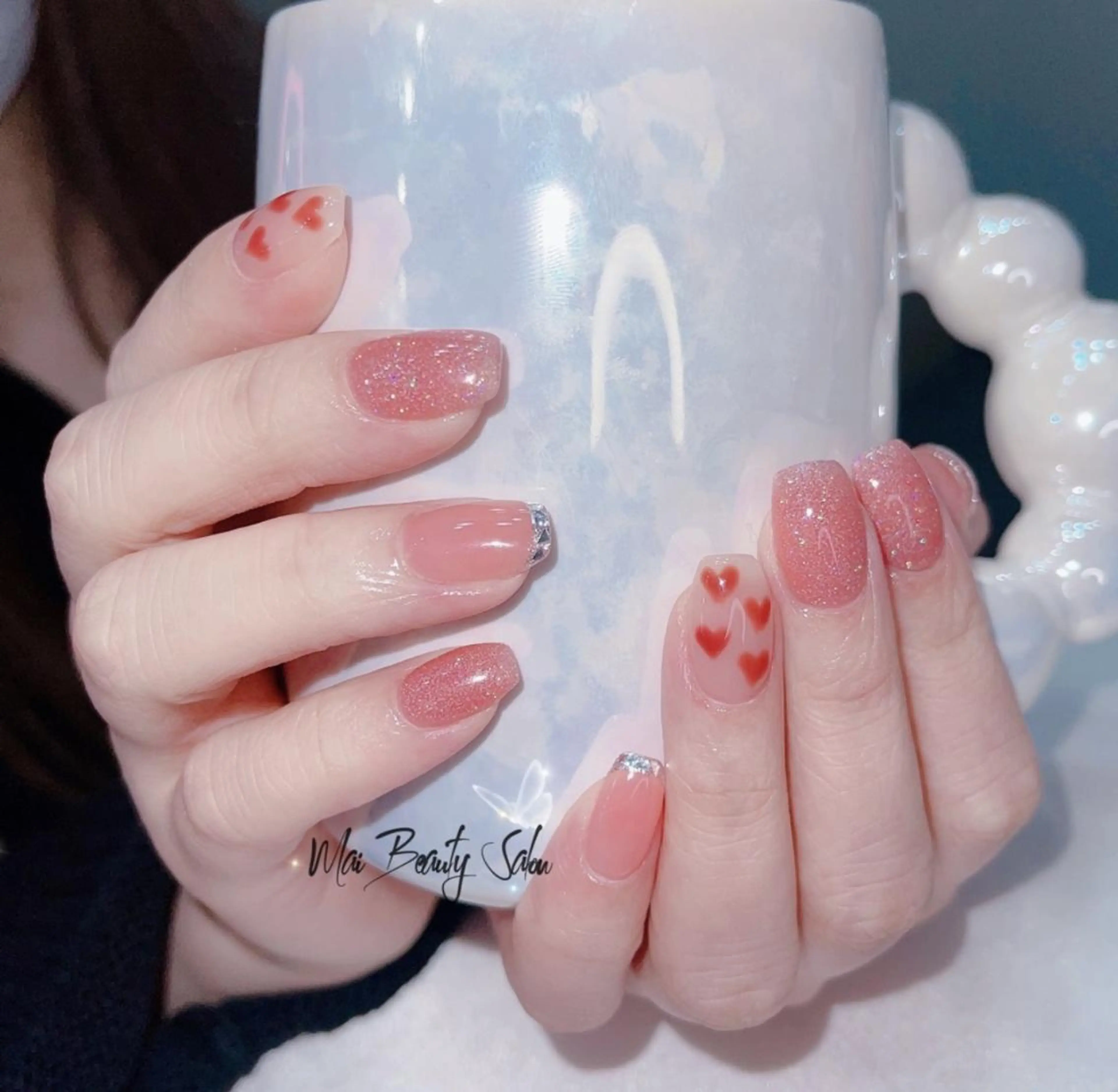 ネイル フットネイル ジェルネイル マグネットネイル パラジェル ワンホンネイル MaiBeauty DanHiのネイルデザイン