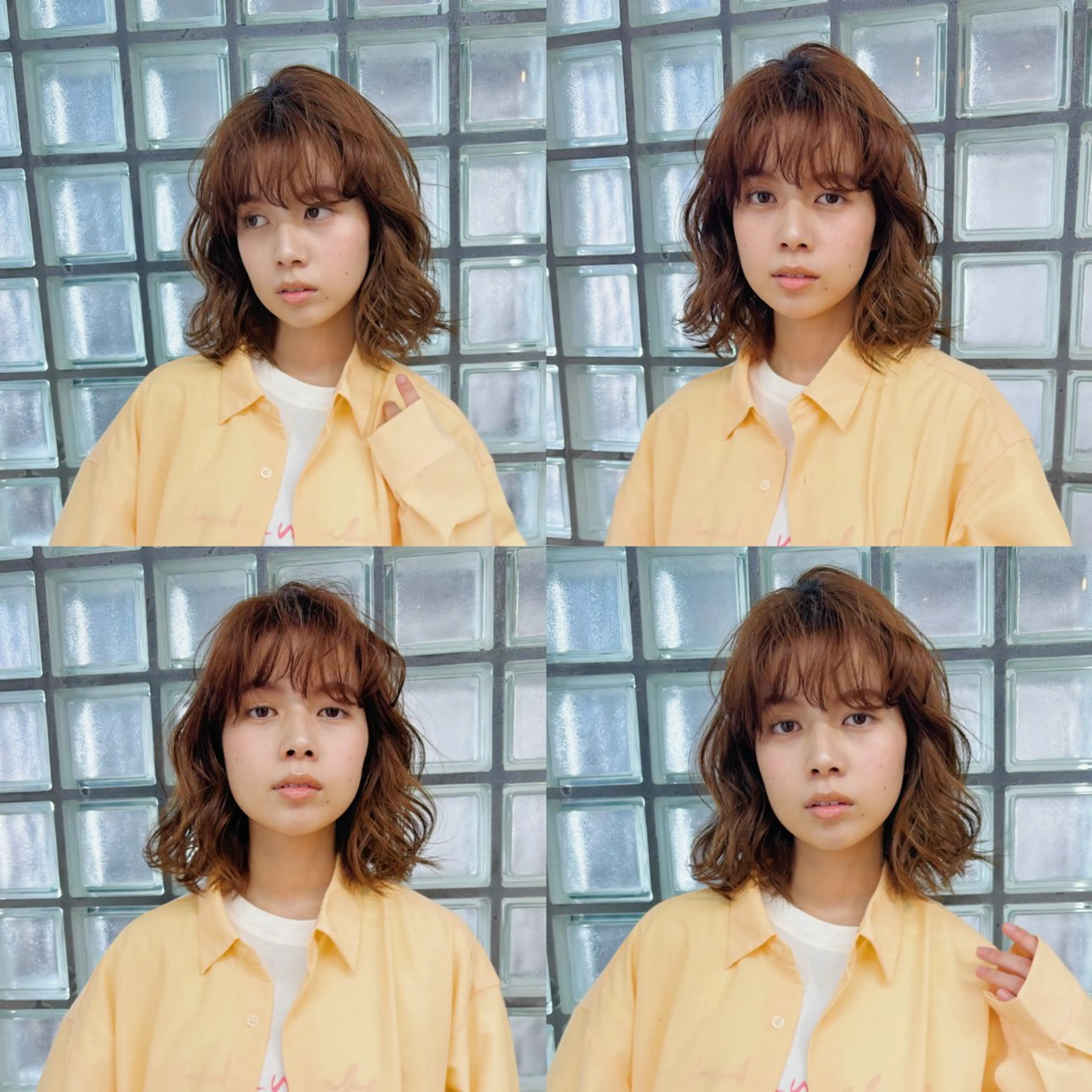 パーマ ニュアンスパーマ カット パーマ トリートメント ボブ/ミディアム 親しみやすさ/さくらのヘアスタイル