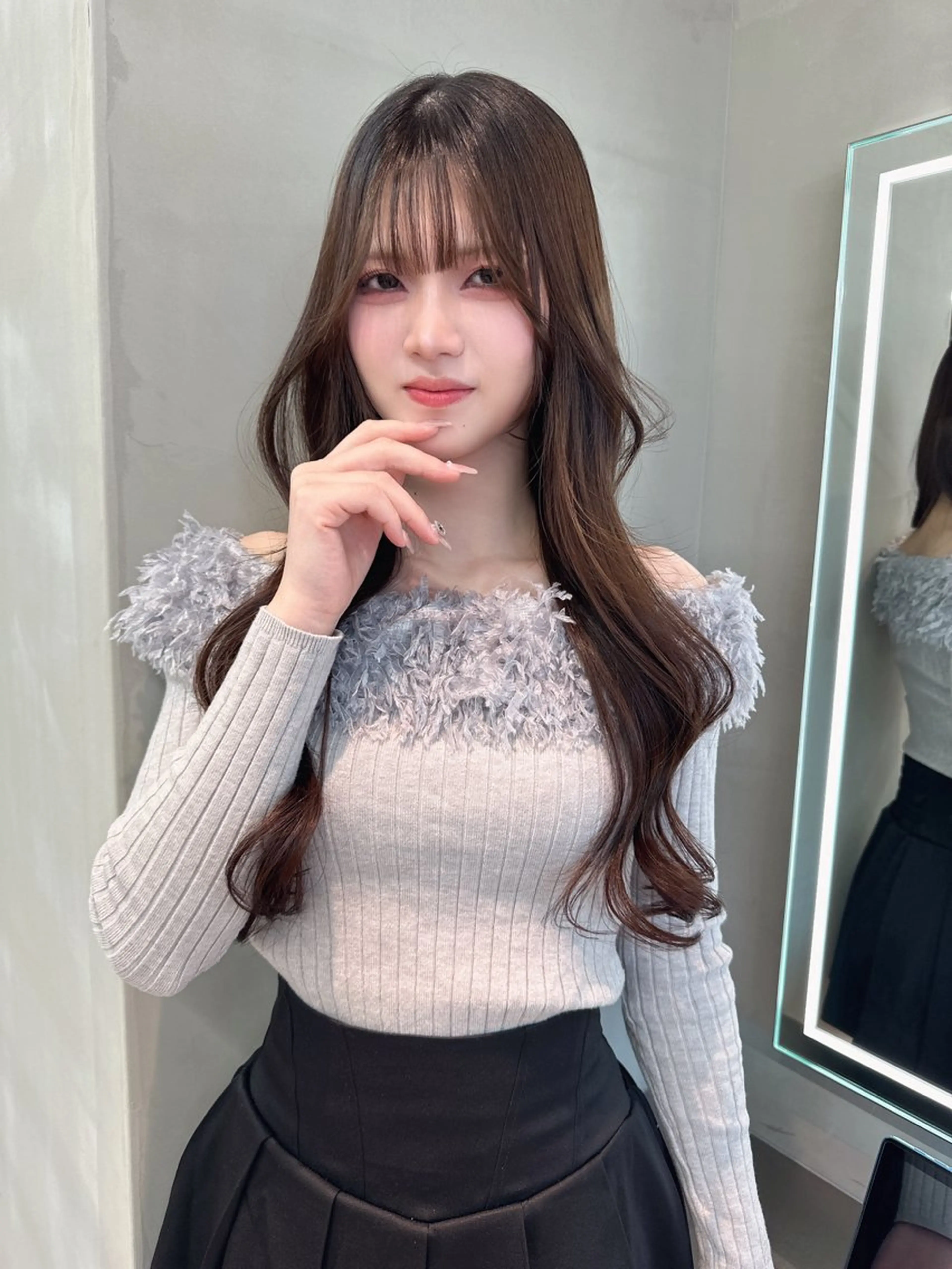 ロング カット ヘアカラー トリートメント ✨髪質改善特化✨副 店長椎葉信乃介のヘアスタイル