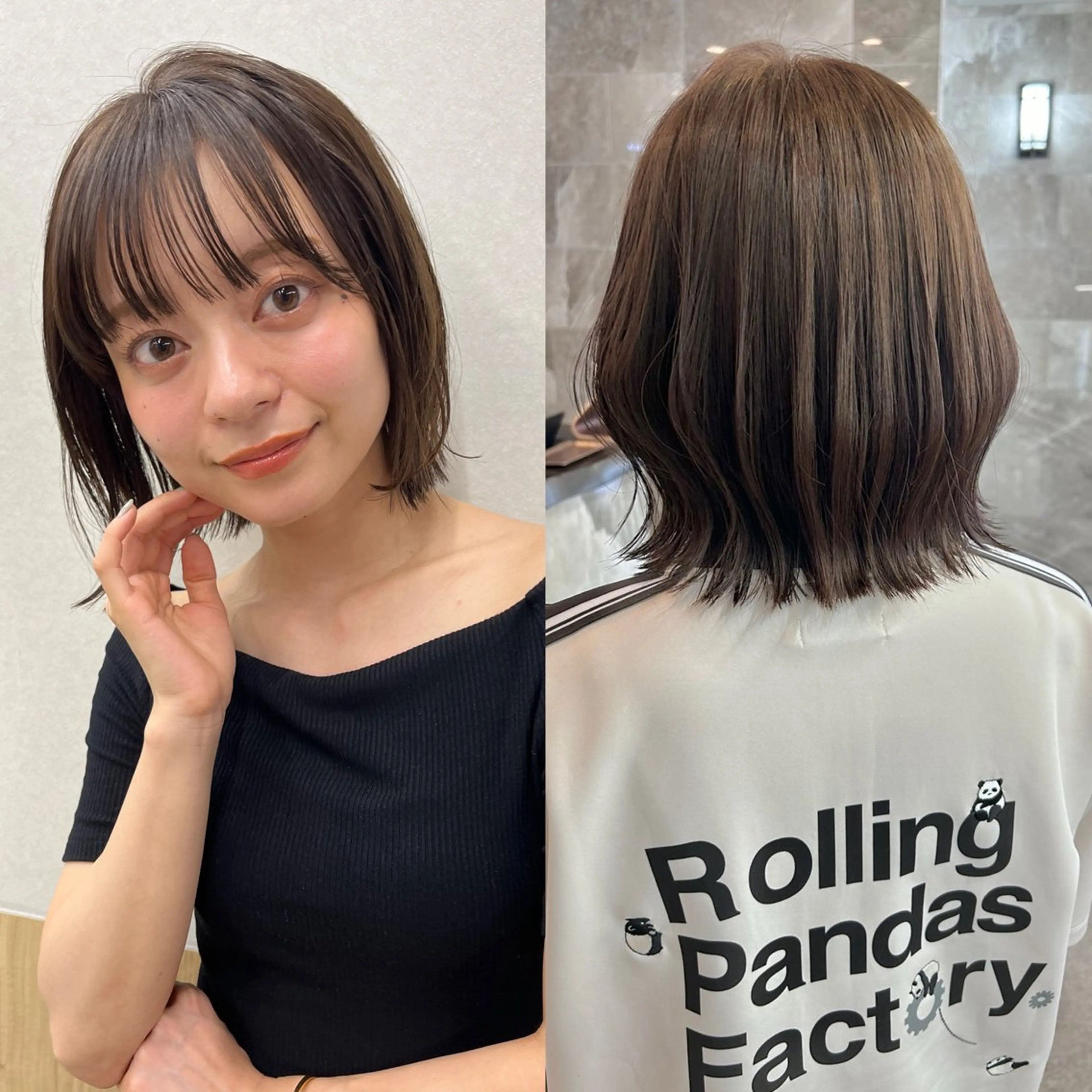 【1日お一人様限定】似合わせボブカット+ブリーチ無しWカラー+Aujuaトリートメント✨の写真