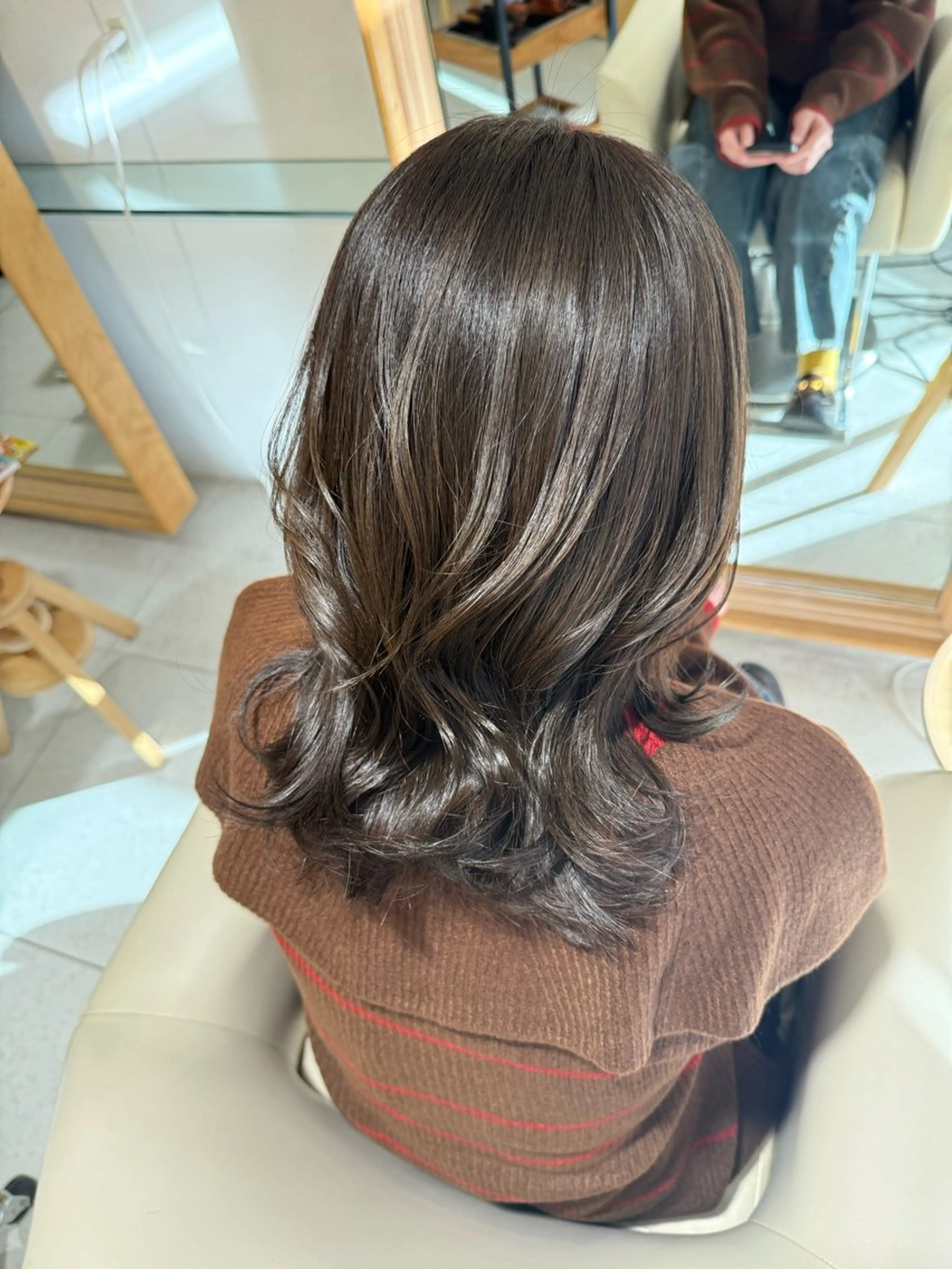 ミディアム カラー ヘアカラー 安永 涼のヘアスタイル