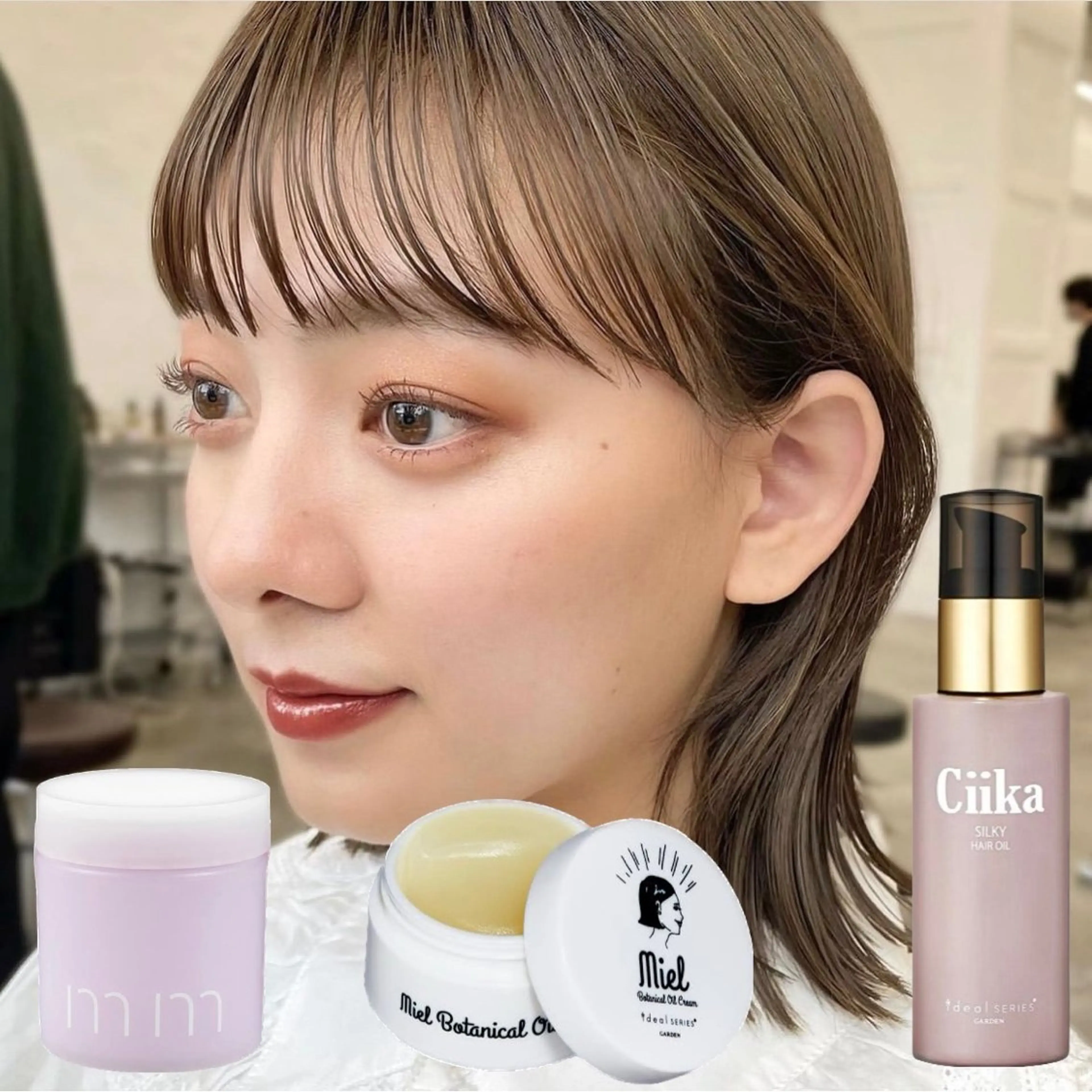 ミディアム カラー ヘアアレンジ 【柔らか透明感✨/ 似合せ前髪】大石葉月のヘアスタイル