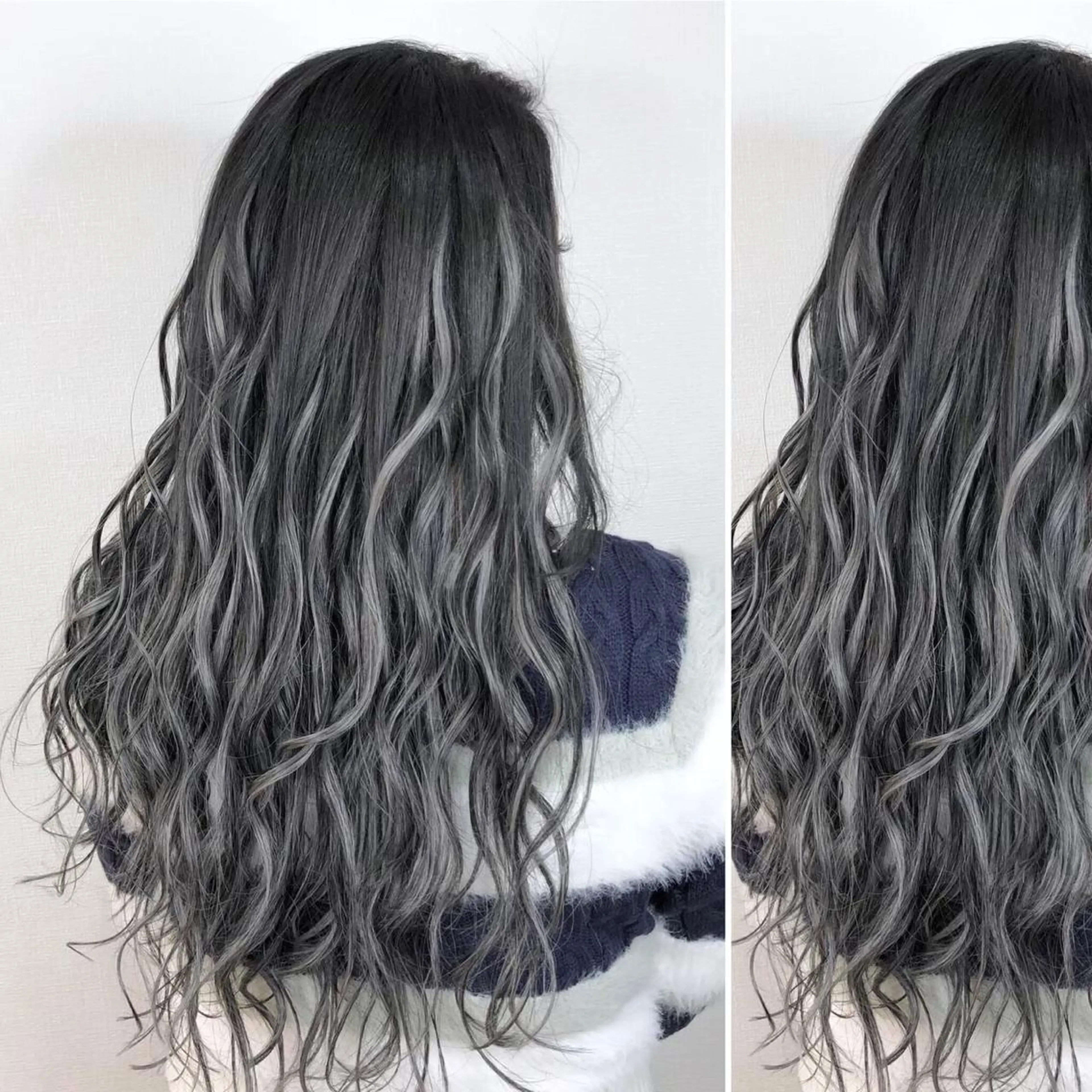 ロング カラー JuNブリーチに 縮毛矯正するプロのヘアスタイル