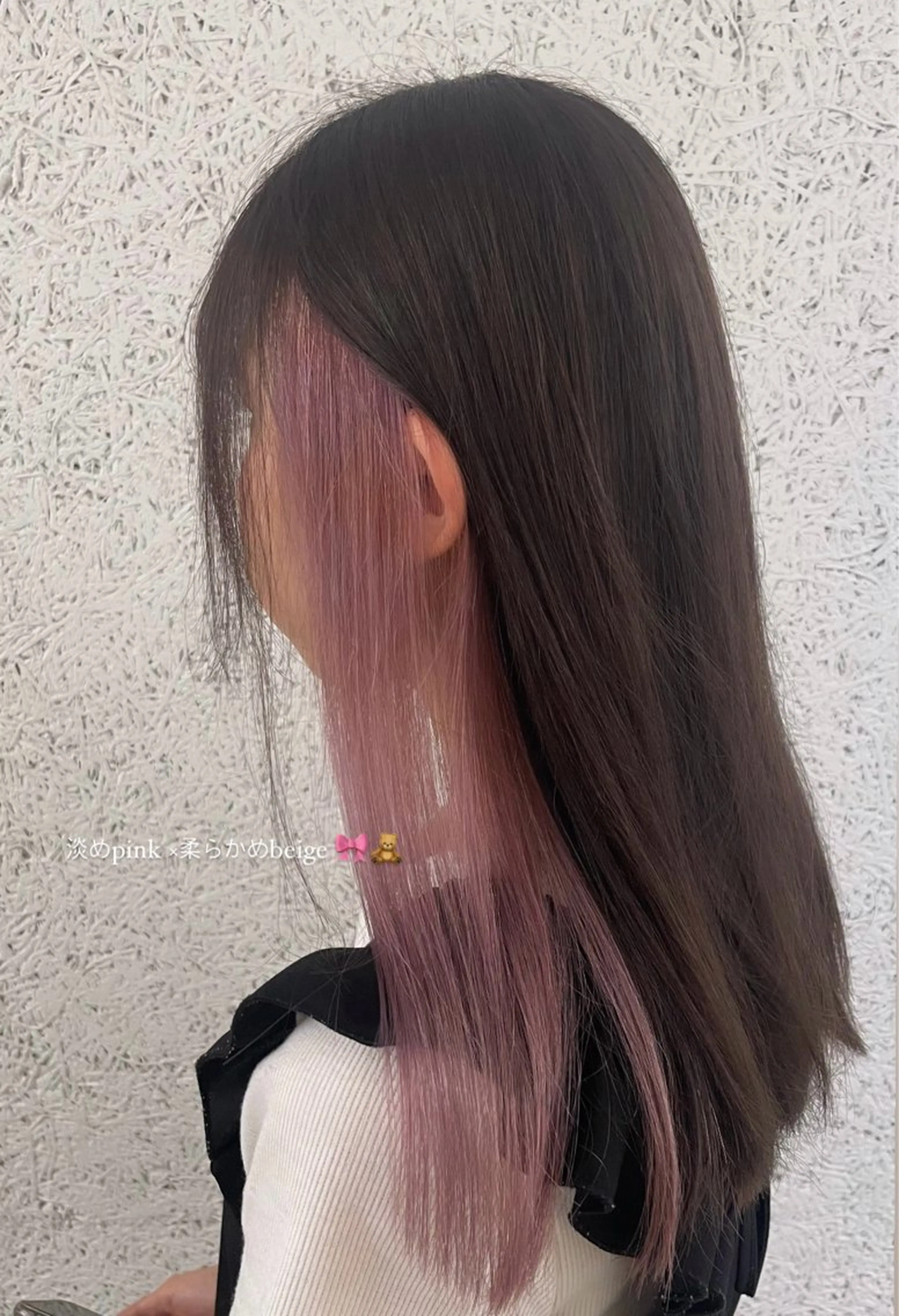 セミロング カラー ブリーチ イヤリングカラー 🤍透明感カラー ソメヤナナ 🤍のヘアスタイル