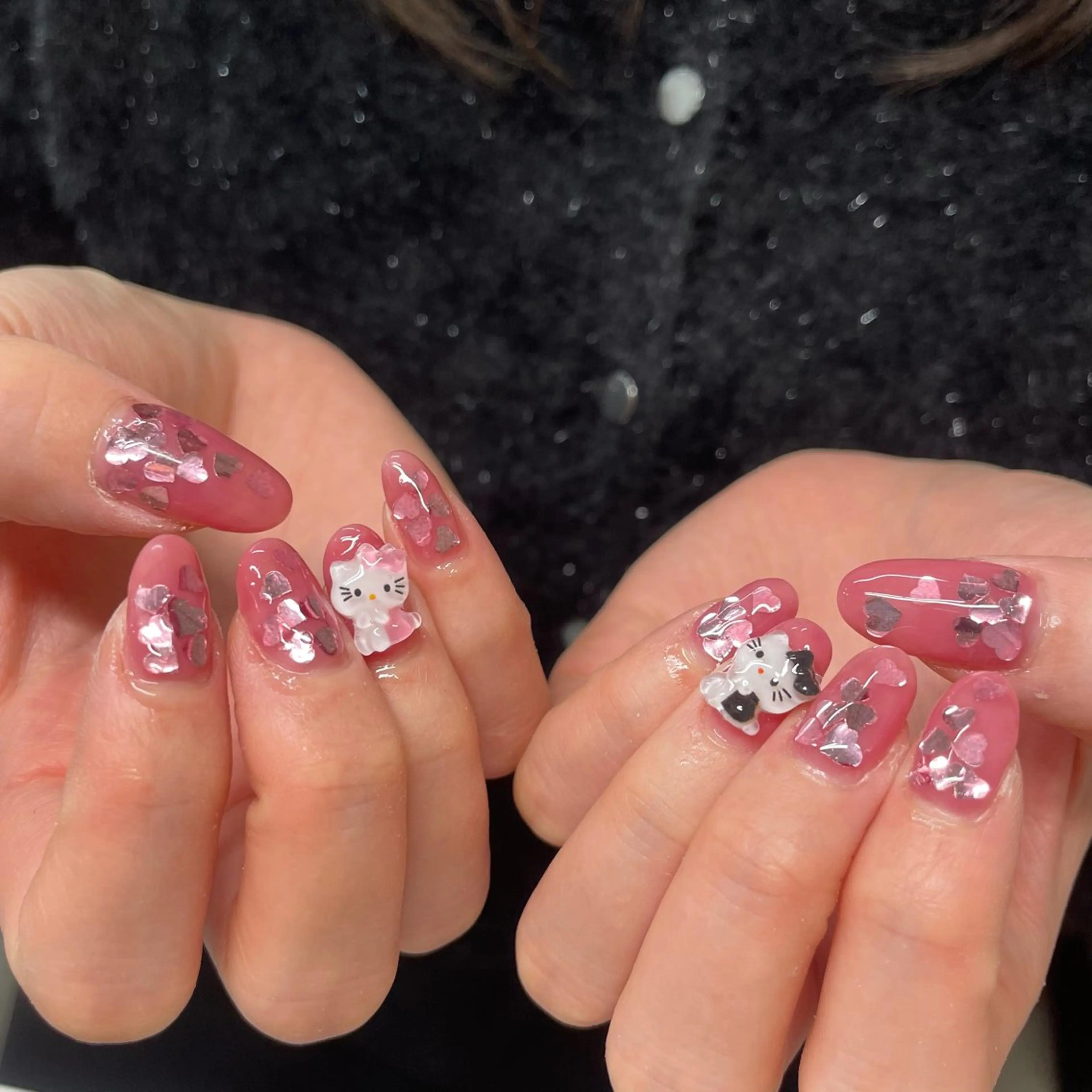 ネイル ハート バレンタイン 🌴konami 4U NAIL🥥のネイルデザイン