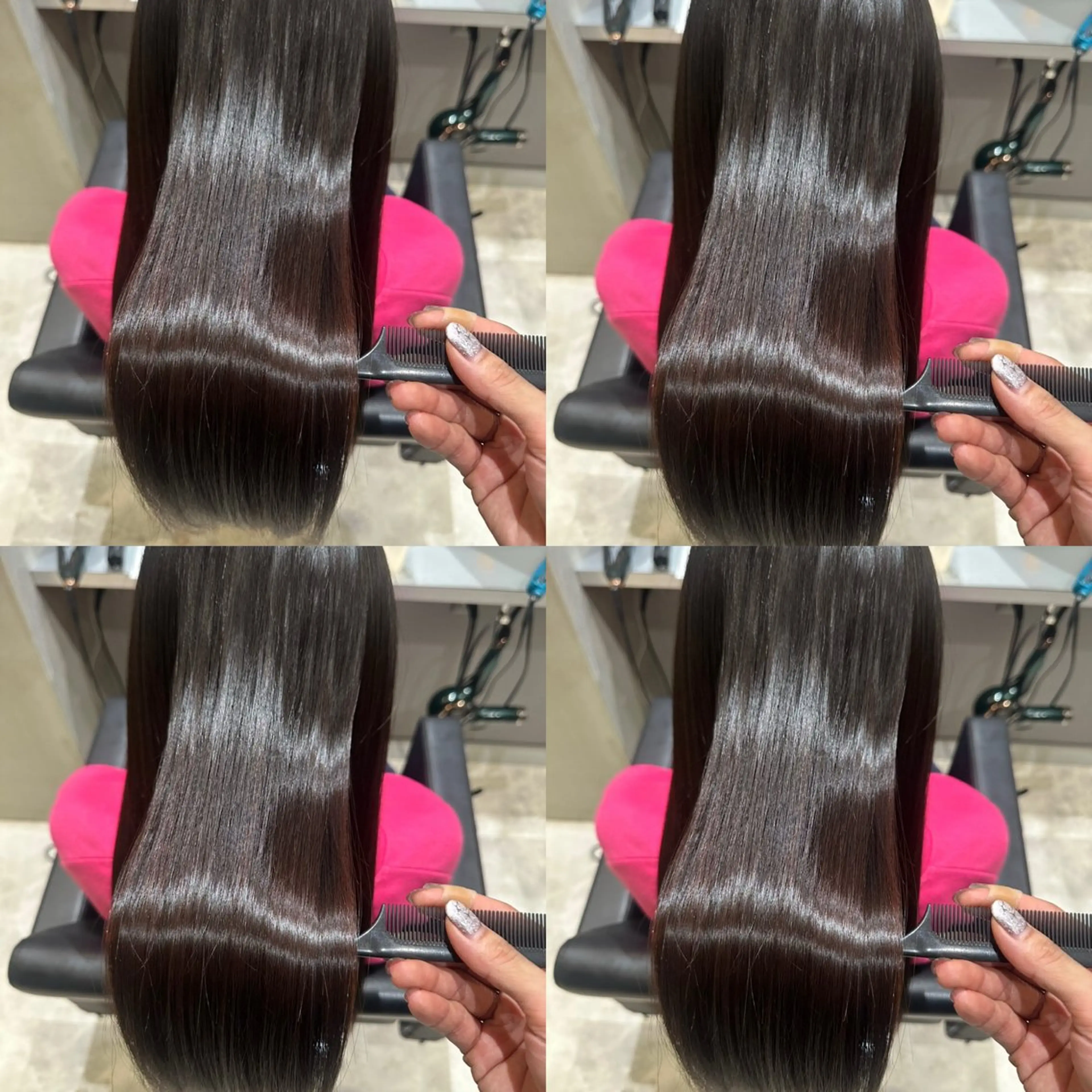 ロング カット ヘアカラー 縮毛矯正 トリートメント 💎韓国レイヤー ×エクステゆうま💎のヘアスタイル