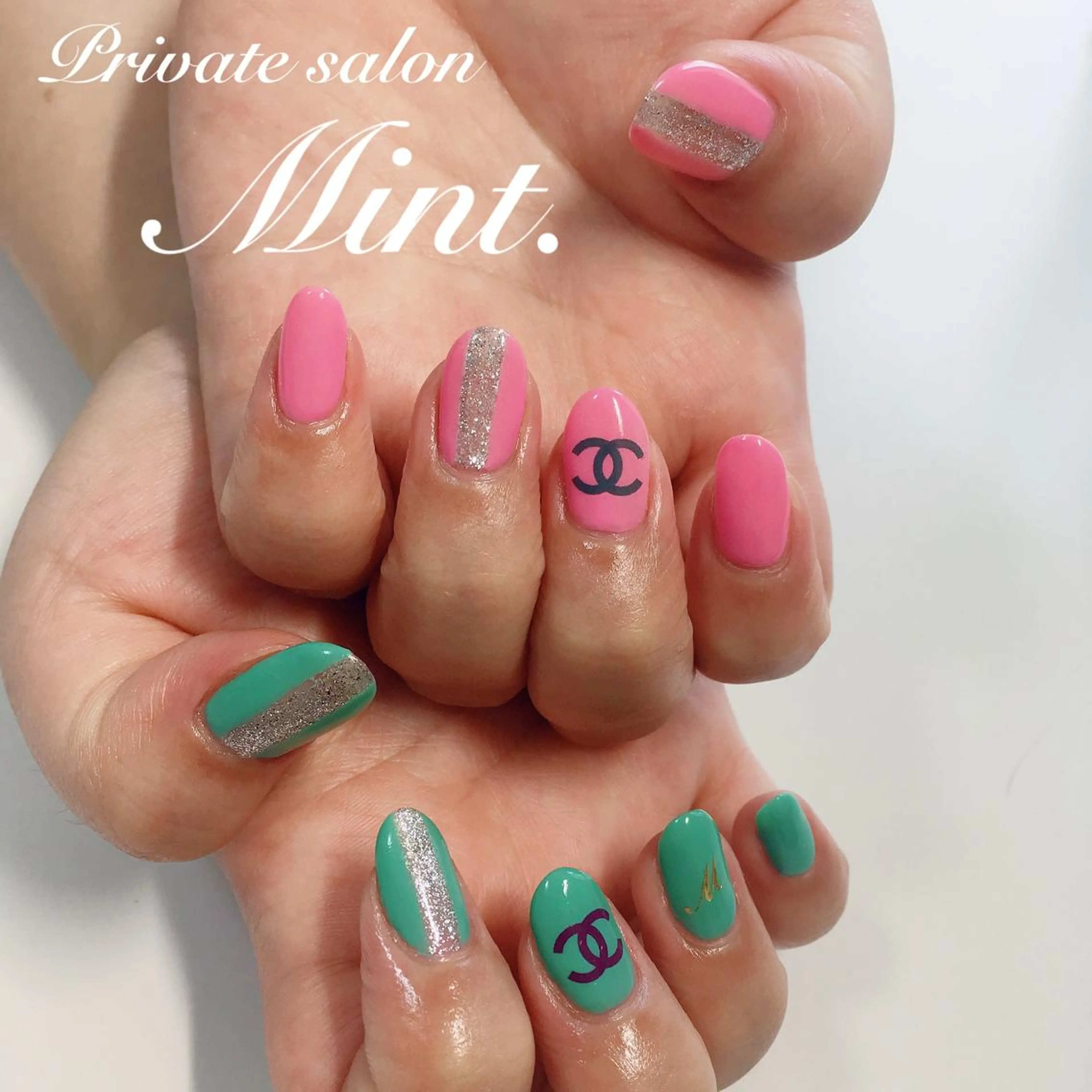 ミディアム ネイル ジェルネイル ハンドネイル Mint. nailのネイルデザイン