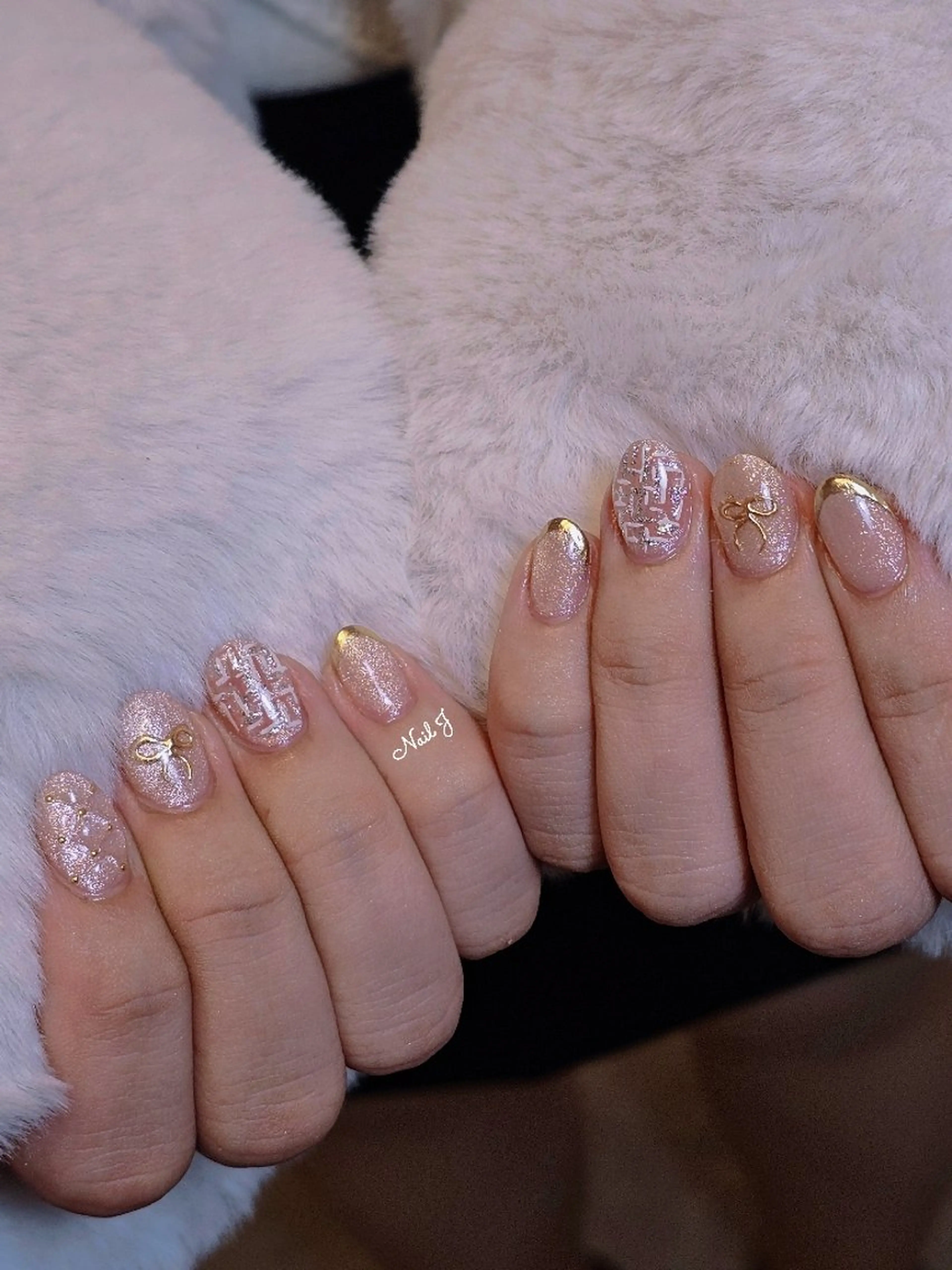 ネイル 韓国ネイル 冬ネイル ハンドネイル Nail Jのネイルデザイン
