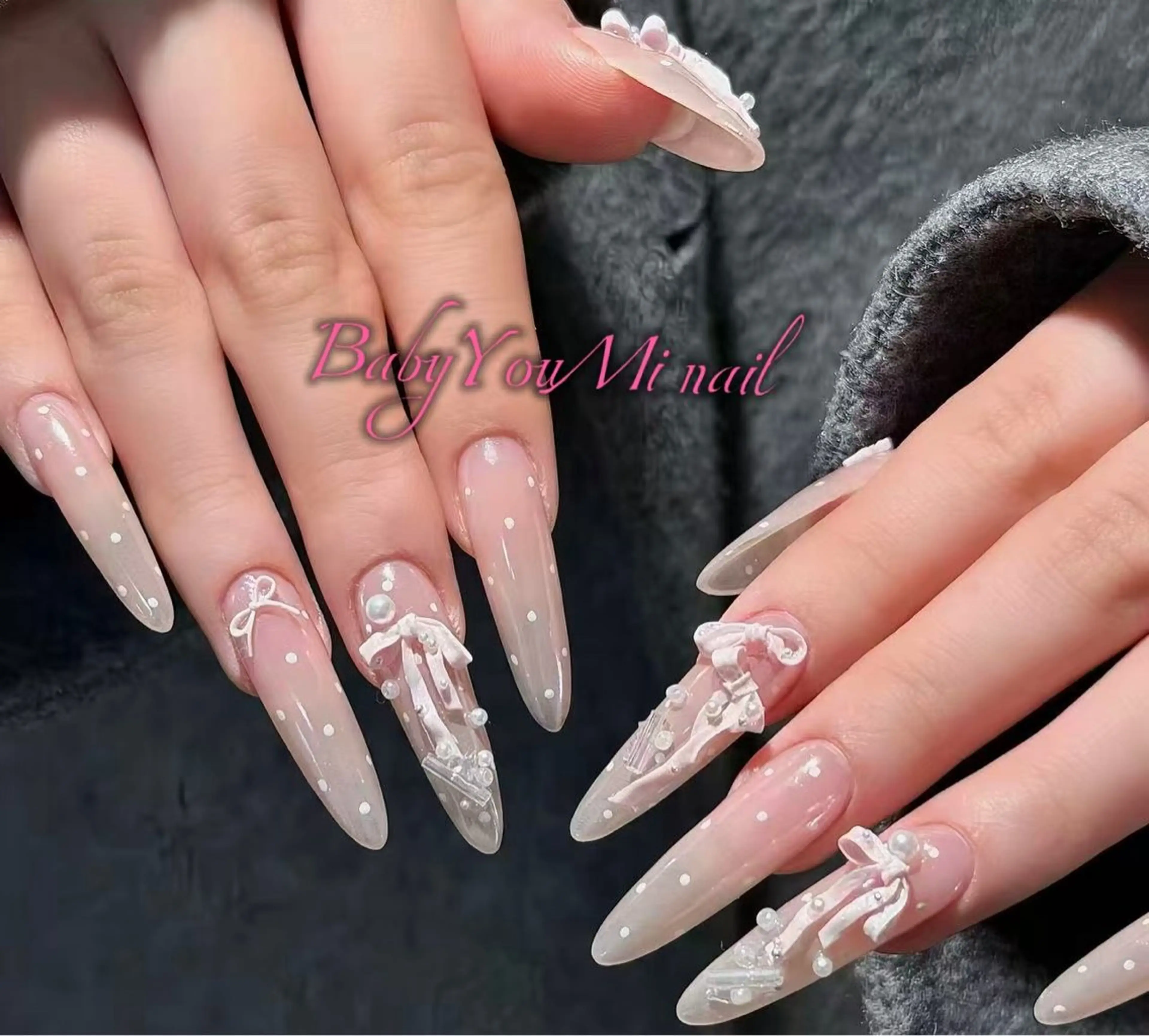 ネイル オーロラネイル 成人式 フットネイル フレンチネイル ジェルネイル ハンドネイル BabyYouMi nailのネイルデザイン