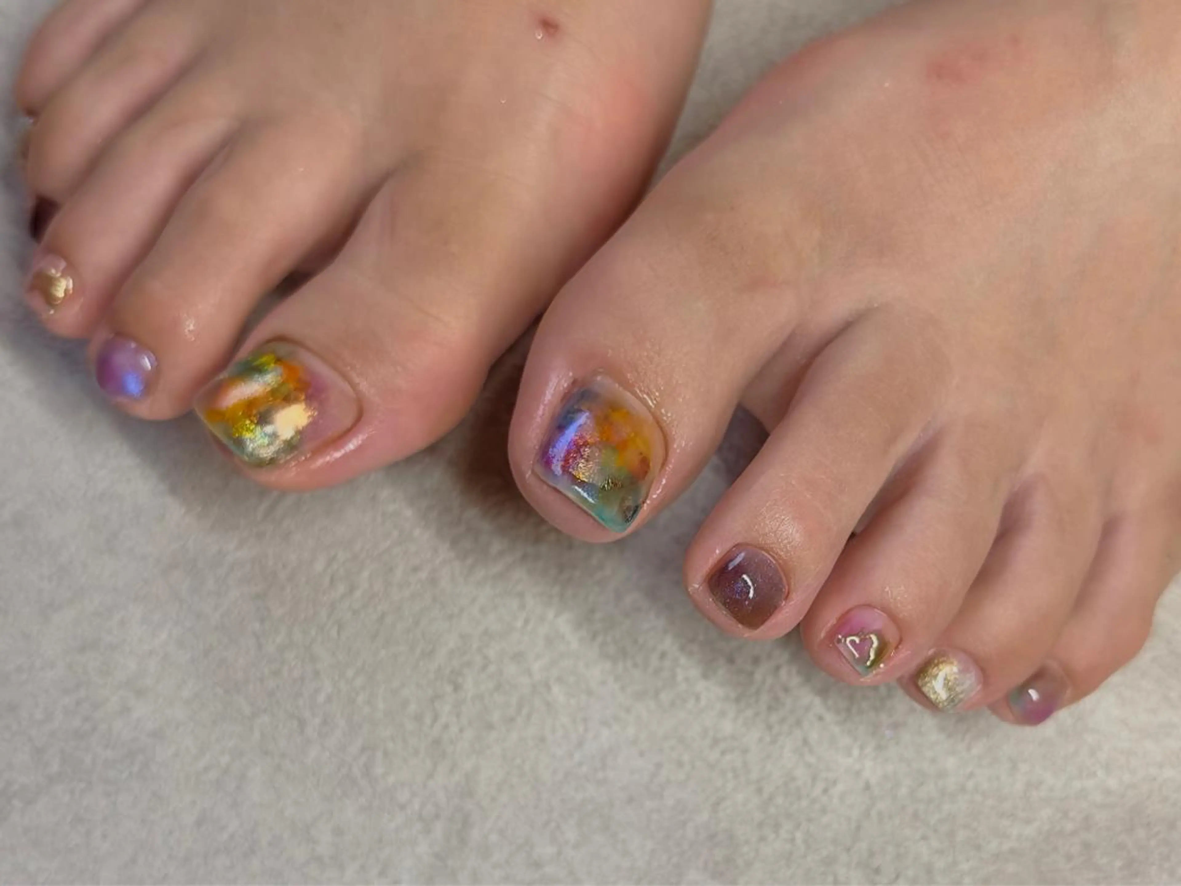 ネイル アートネイル フットネイル ジェルネイル キラキラネイル マグネットネイル フットネイル 小河 仁美のネイルデザイン