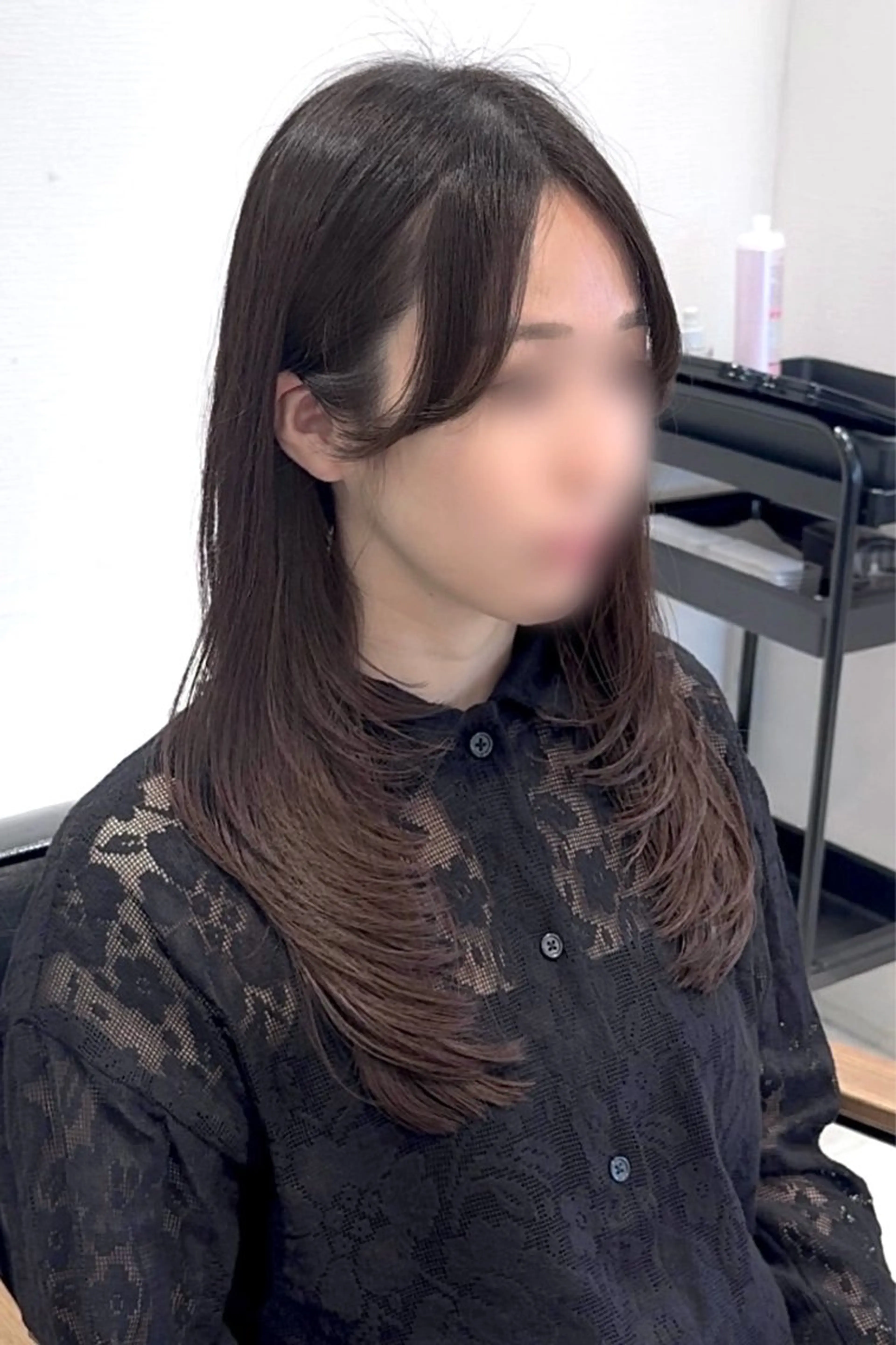 ミディアム カラー パーマ ヘアアレンジ カット トリートメント ヘアセット パク・ボミン小野リエ 韓国ハーフ🦊のヘアスタイル