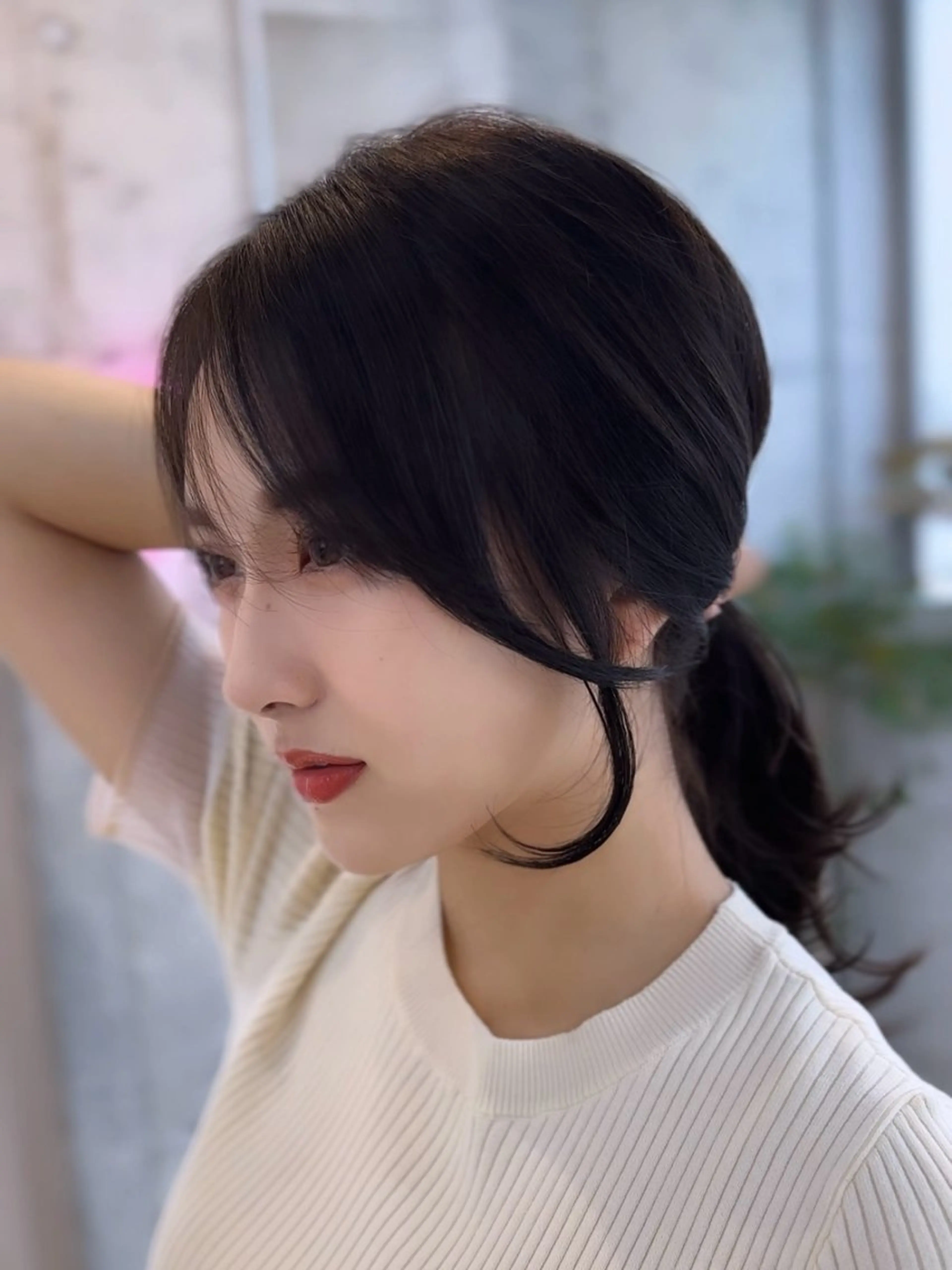 ミディアム カラー カット トリートメント 髪質改善/韓国ヘア レイヤー/新宿/ロミのヘアスタイル