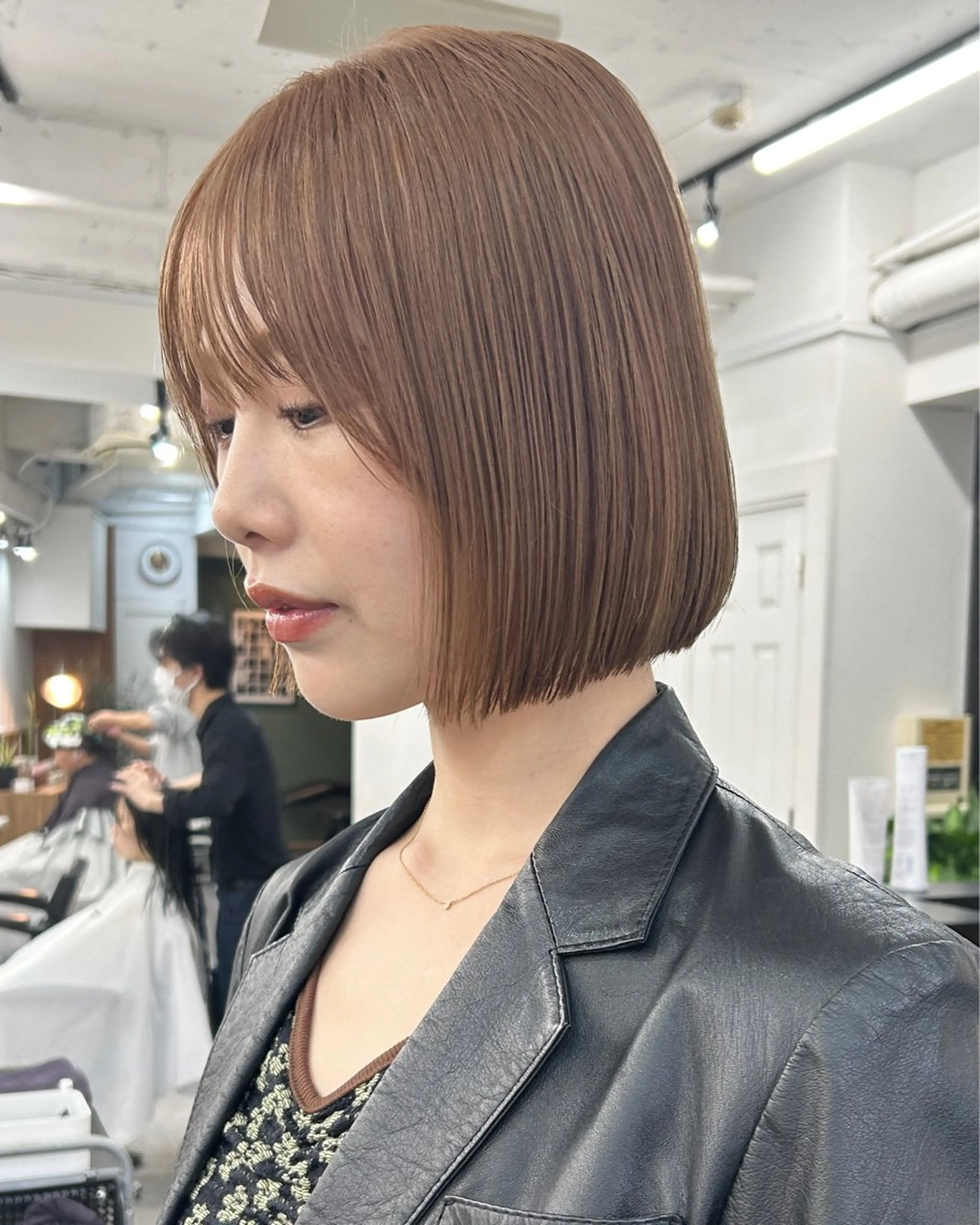 ミディアム カラー カット ヘアカラー トリートメント レイヤーボブ/ 艶カラー/サナ🌼のヘアスタイル