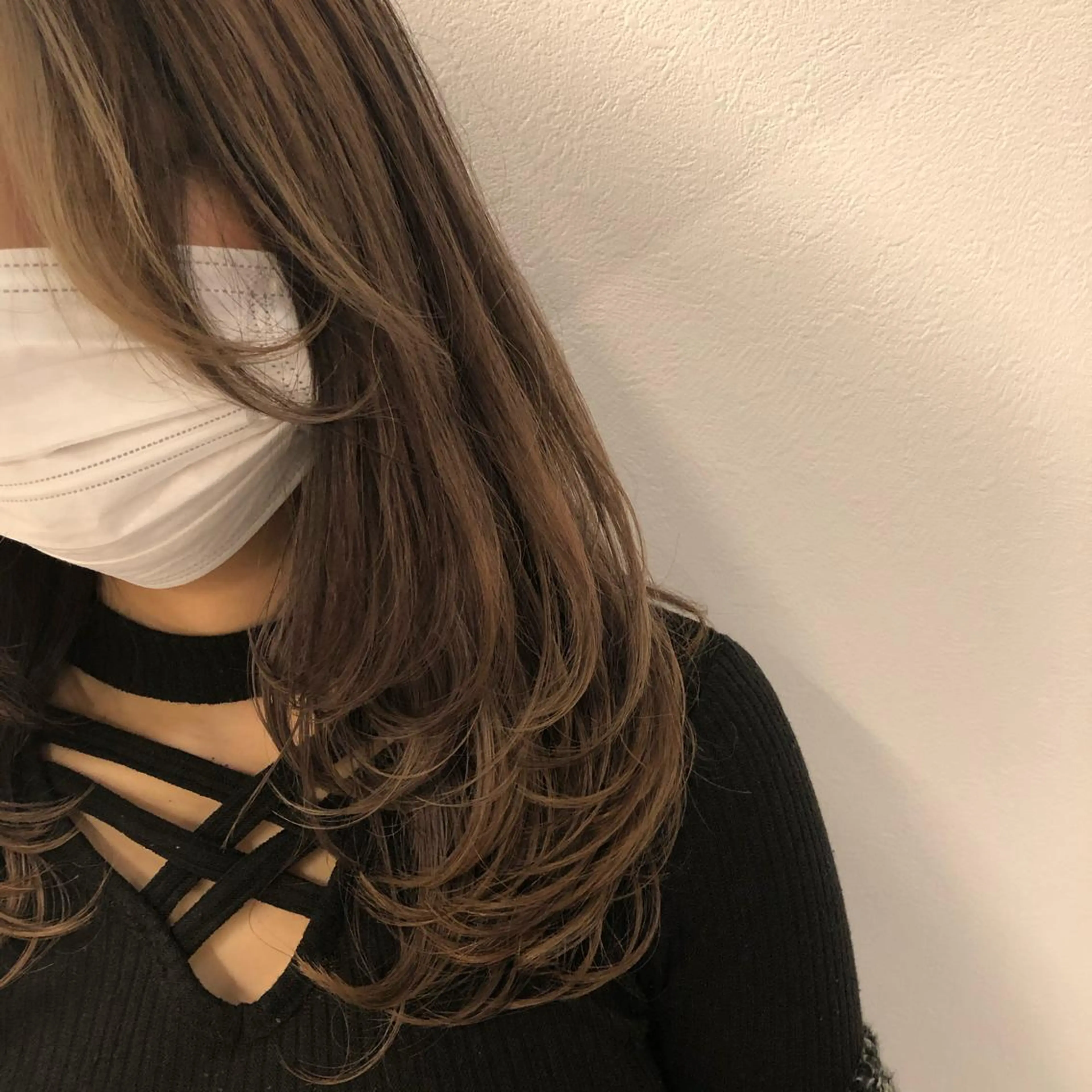 セミロング カラー ヘアアレンジ ショートボブ シールエクステ バレイヤージュ デザインカラー ハイライトカラー アンドウ ユウ/ レイヤーカット/韓国のヘアスタイル