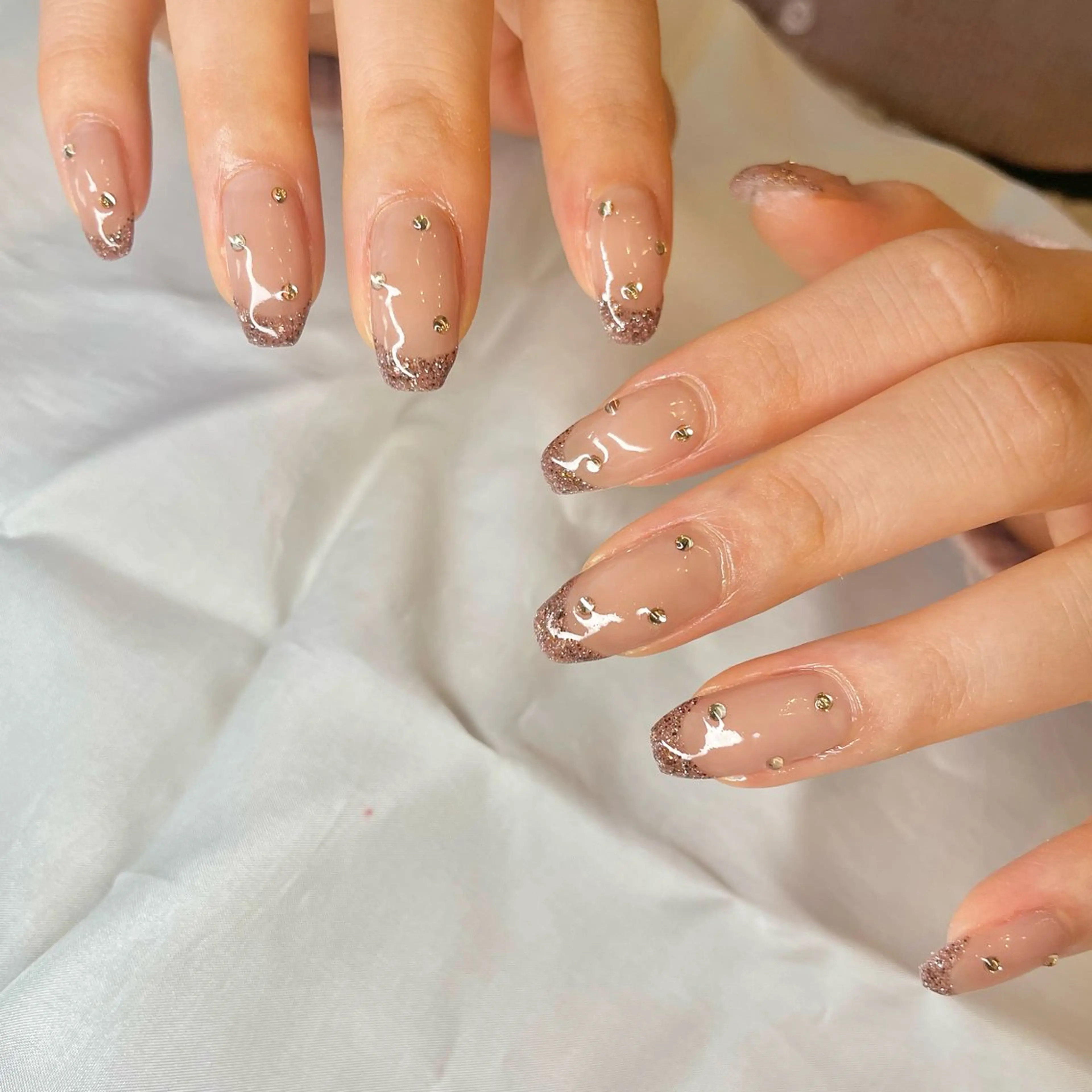 メンズ ネイル フラッシュネイル フレンチネイル nail&eye Aoのマツエク・マツパデザイン