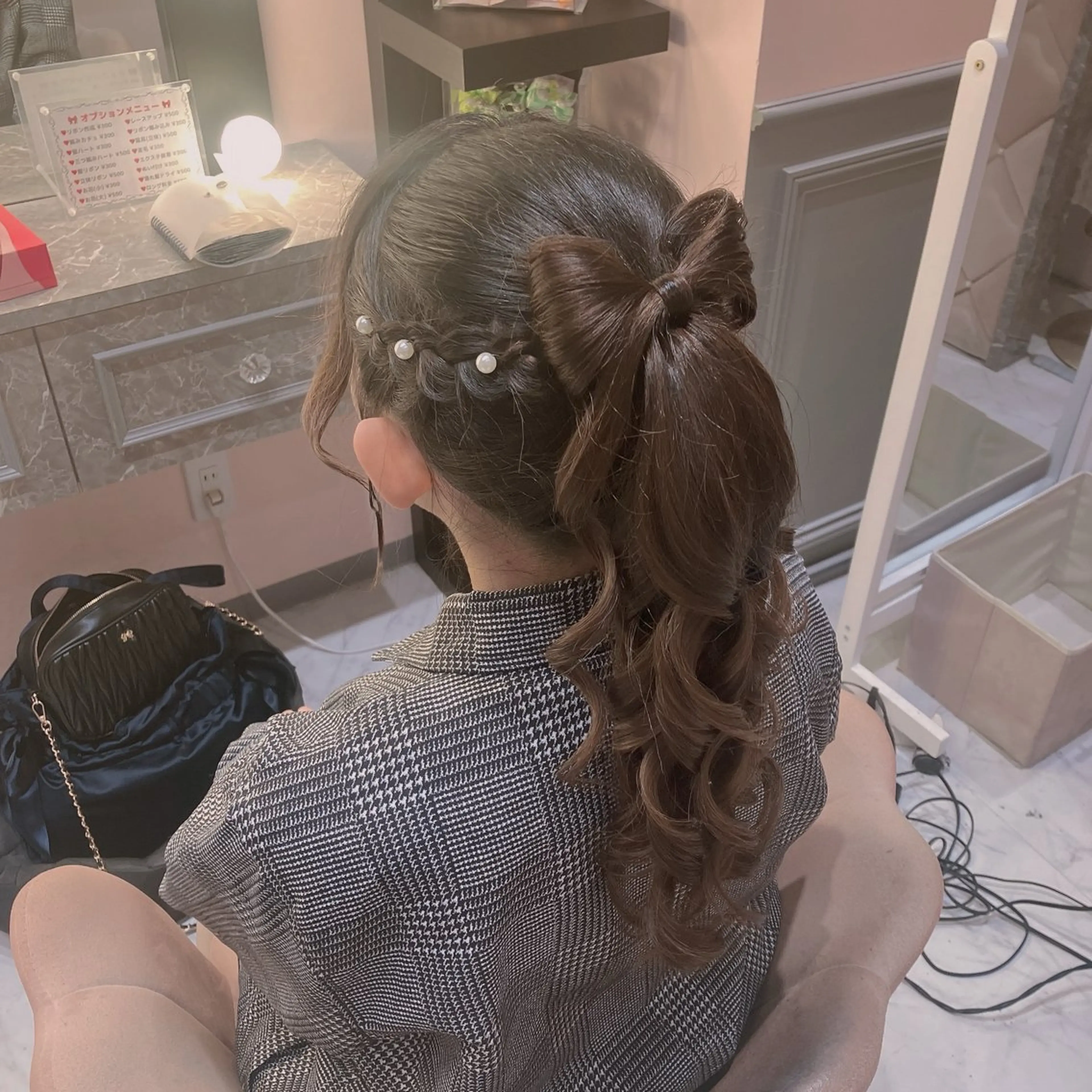 ロング ヘアアレンジ ポニーテール ヘアセット Seventeen 秋葉原　୨୧ あすかのヘアスタイル