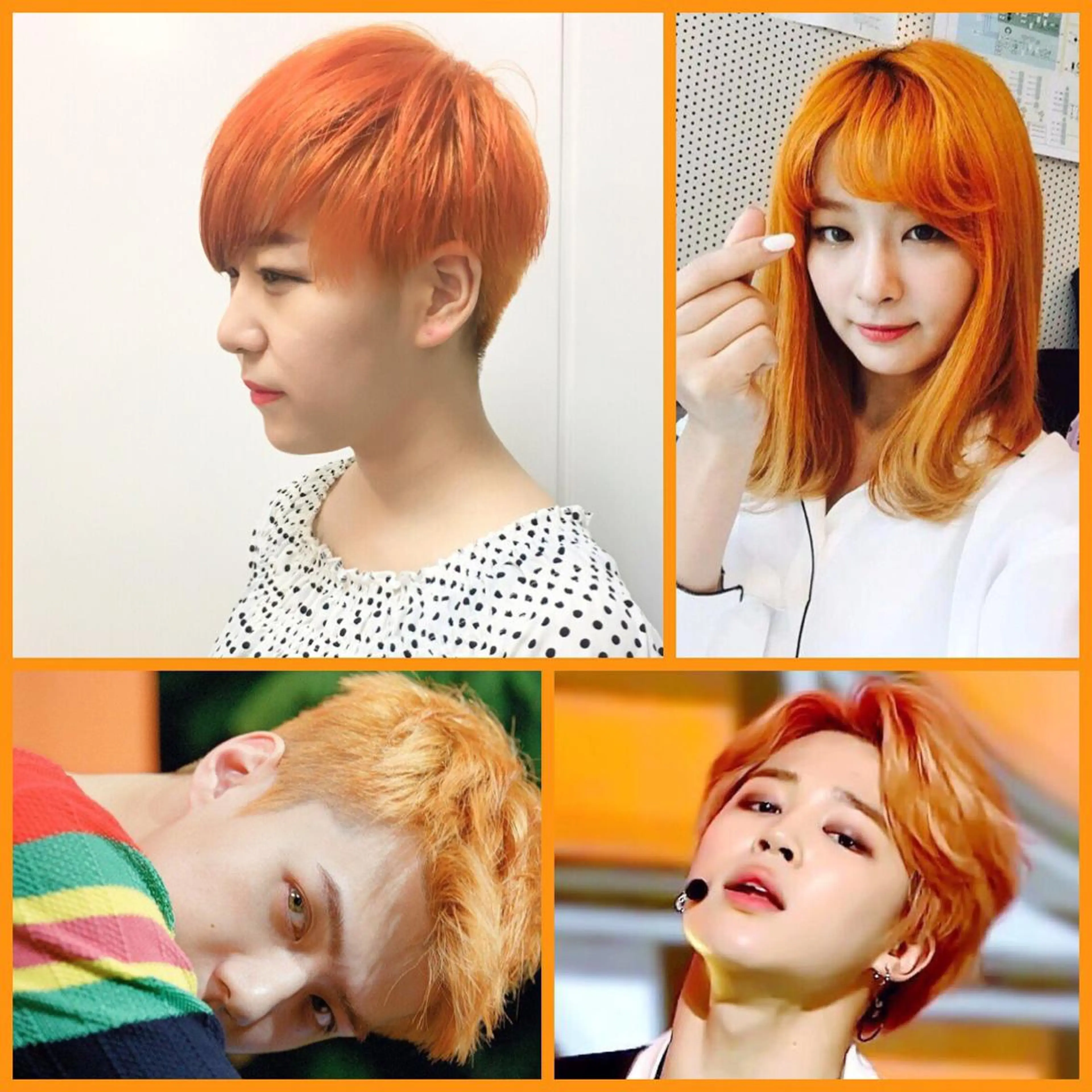 ショート カラー ヘアアレンジ ブリーチ オレンジ 韓国風ヘア ショートヘア トリートメント As hair所属・柔らか垢抜けｶﾗｰと ｶｯﾄ🫧ASUKAのヘアスタイル