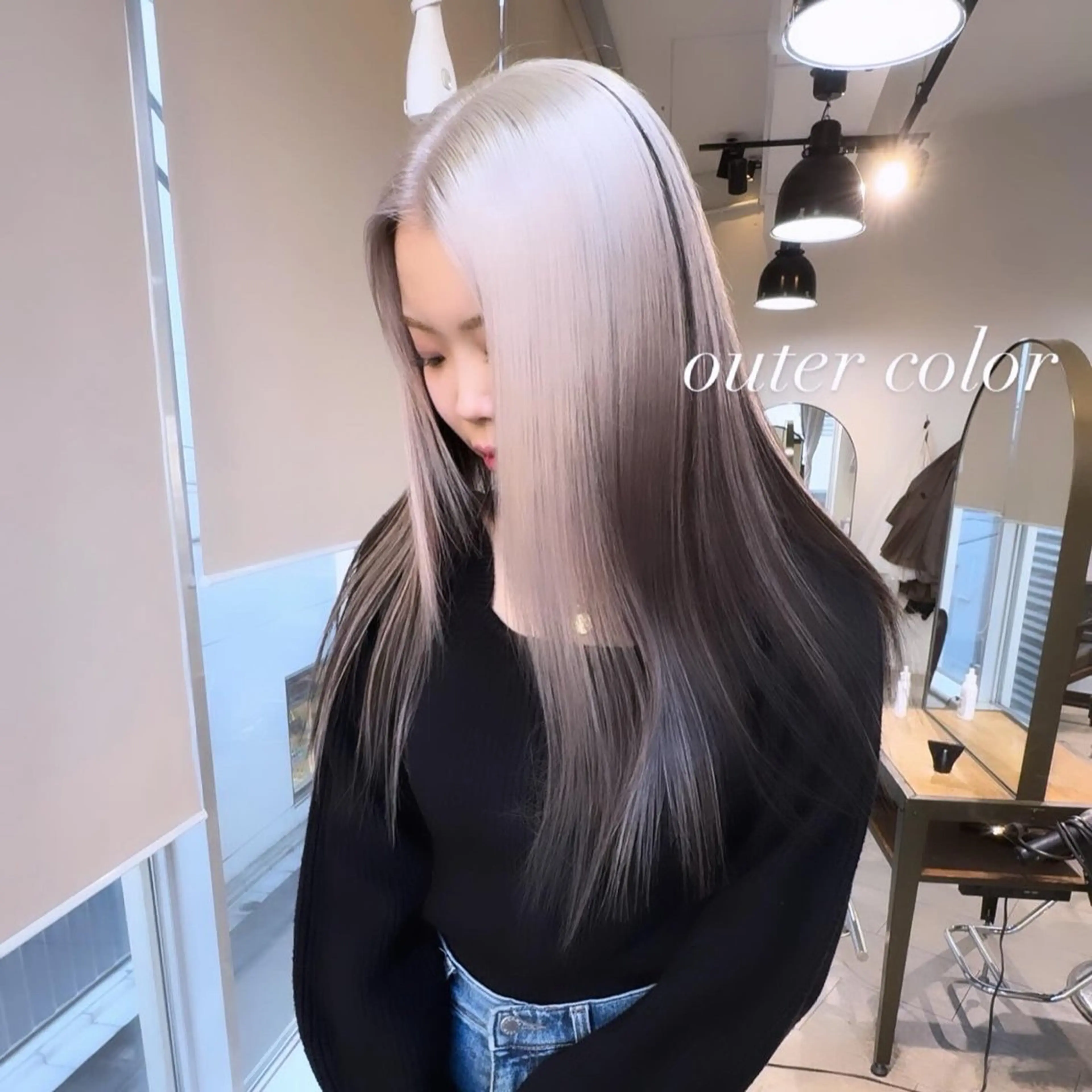 ロング カラー カット ヘアカラー トリートメント ヘアセット 💜ハイトーン💛 マジカルかいちゃんのヘアスタイル