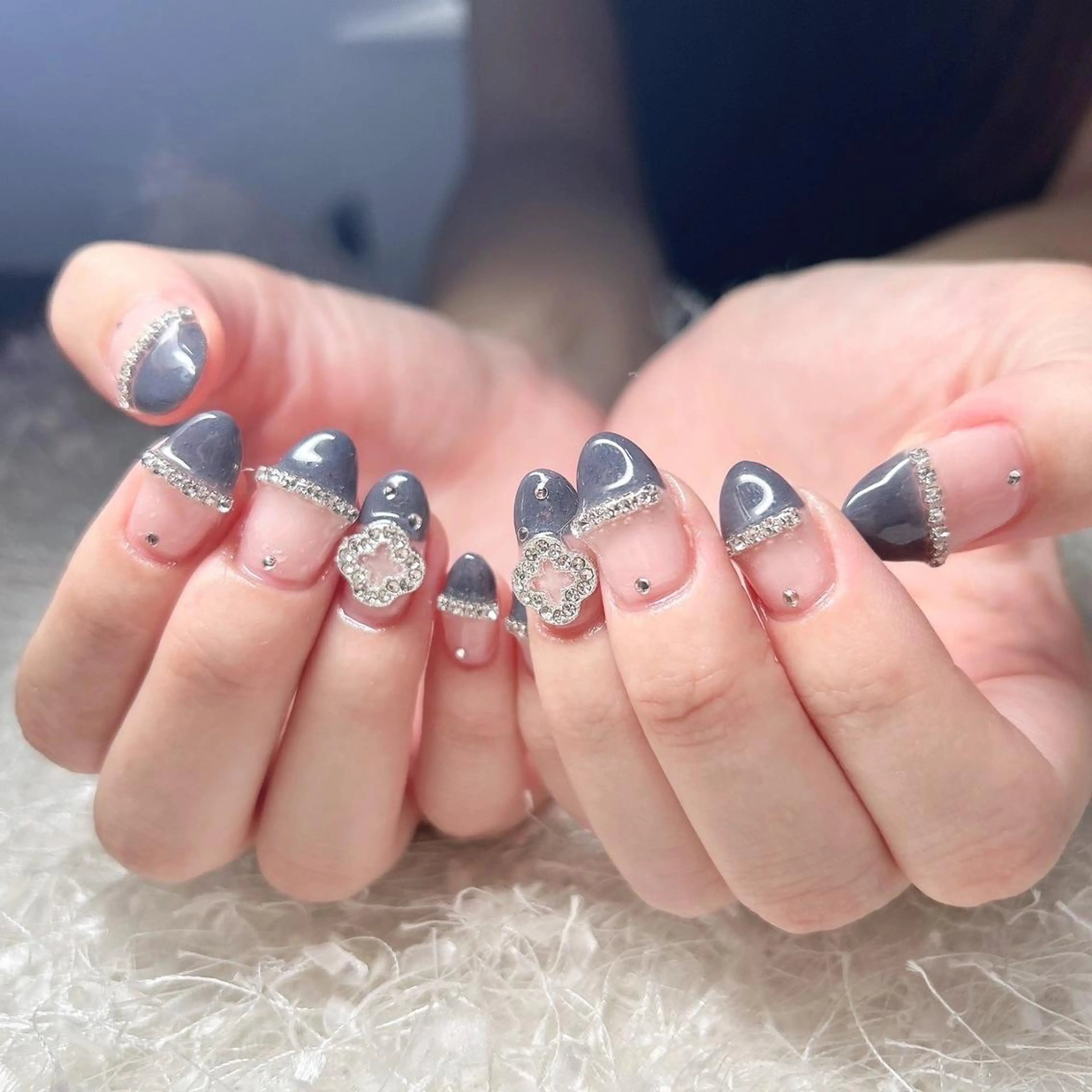 ネイル 長さ出し フレンチネイル ジェルネイル グラデーション 韓国ネイル ハンドネイル Nail&eye Belire 新宿のネイルデザイン