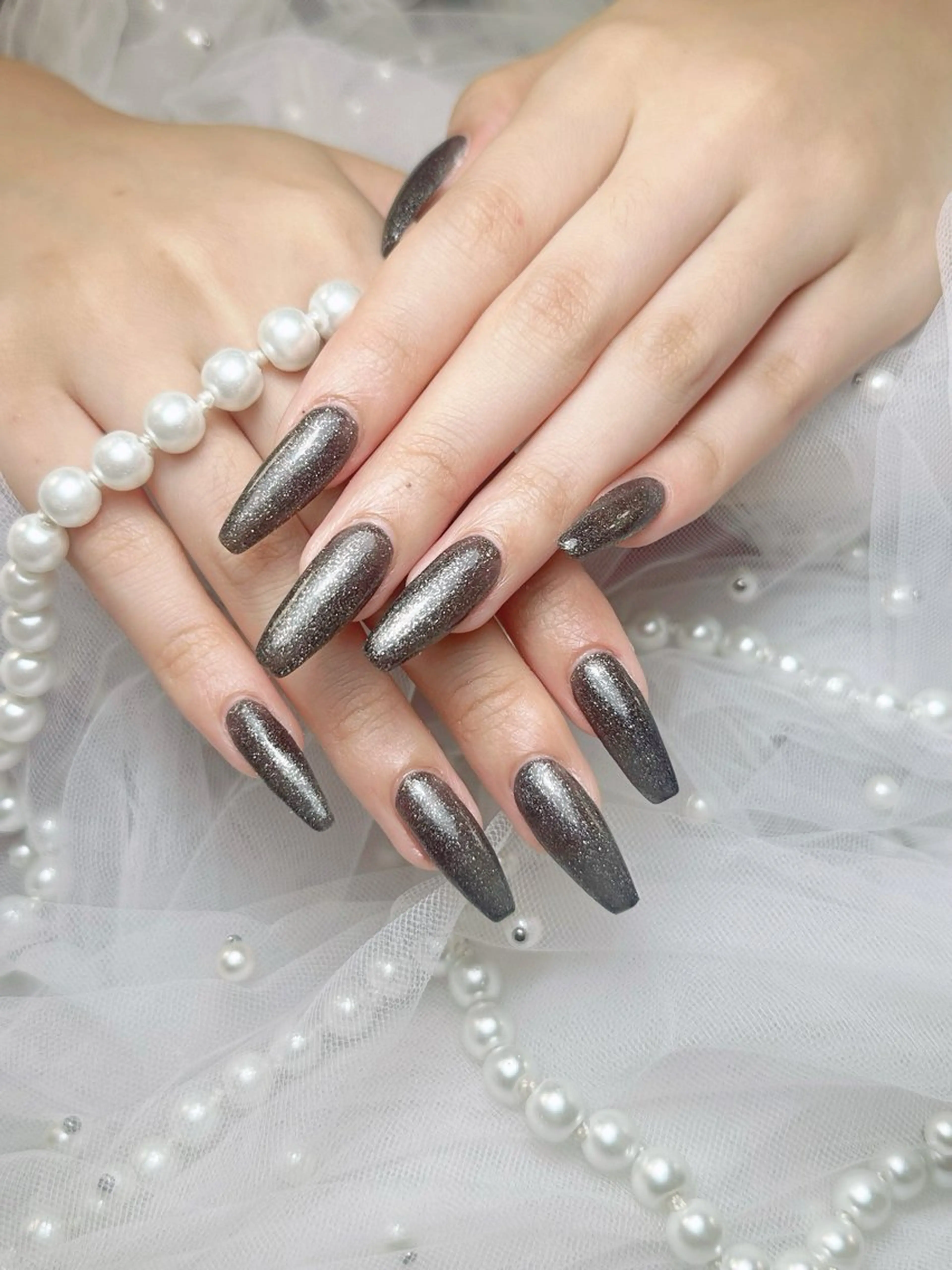 ネイル フレンチネイル ジェルネイル ハート 韓国ネイル マグネットネイル ハンドネイル ネイルサロン lotusのネイルデザイン