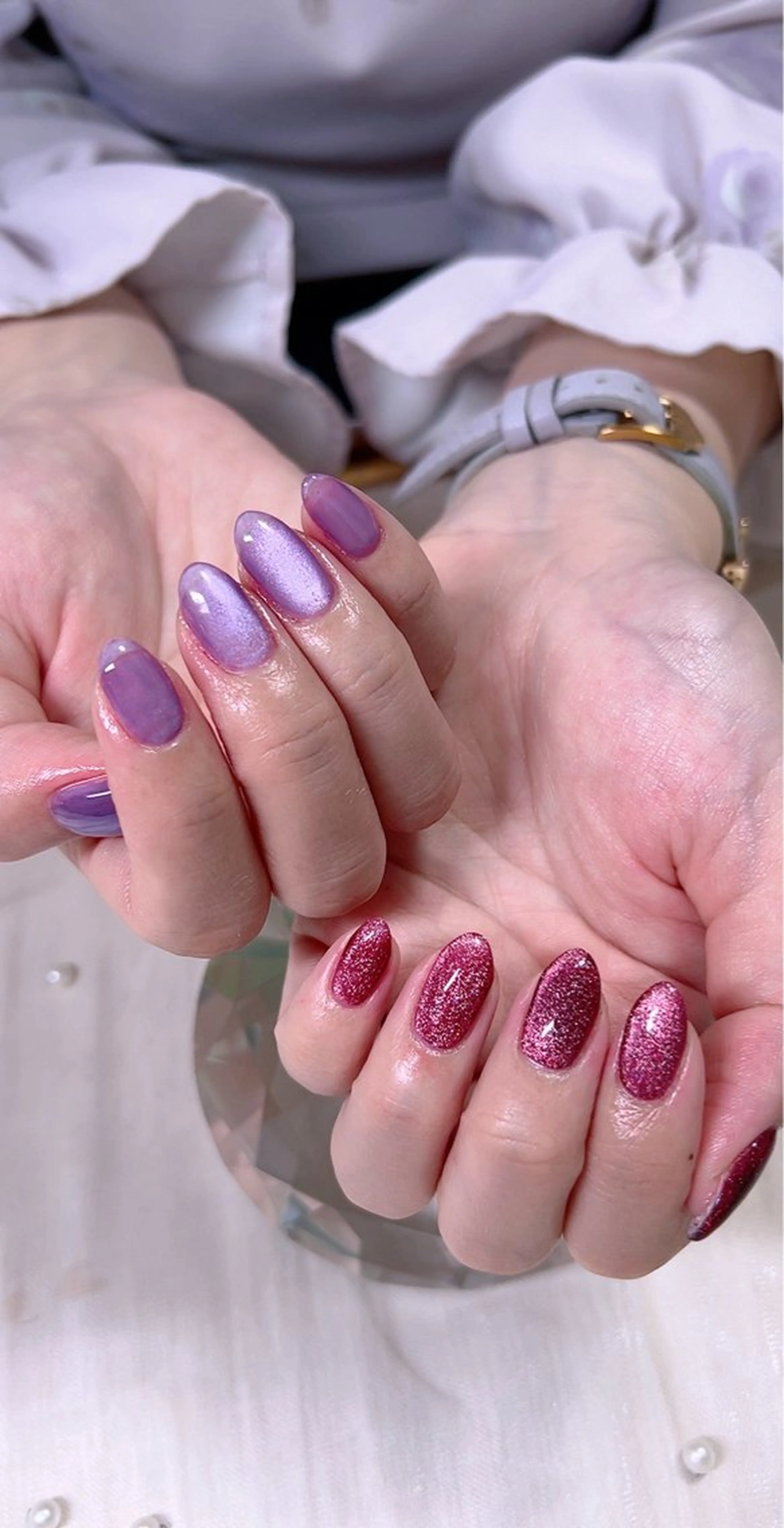 ネイル マグネットネイル ビー玉ネイル オフィスネイル シンプルネイル Cute Tips nailのネイルデザイン